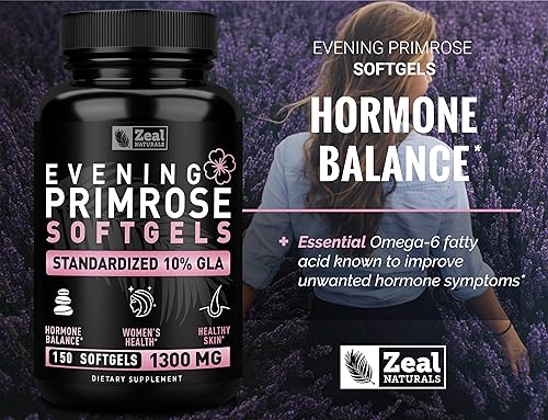 Miniatura 5 de Cápsulas de aceite de onagra (150 cápsulas blandas líquidas | 1300 mg) Aceite de onagra premium - Suplemento de apoyo hormonal de origen natural