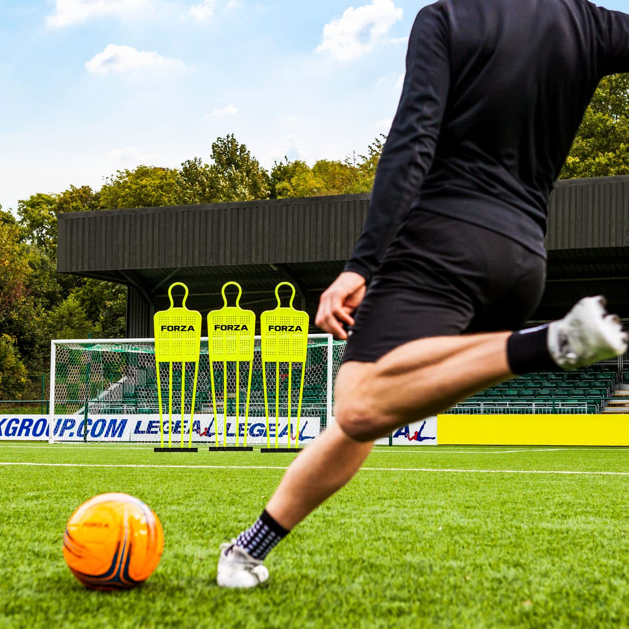 FORZA Astro Fußball-Dummies (Unterlage Werden enthalten) | Freistoß Dummies für Fussball | 3 Größe erhältlich | Eignen Sich für mehrere Oberflächen