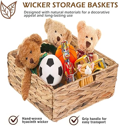 Miniatura 5 de PHI VILLA Gabinete de almacenamiento negro con cestas, cajonera de acento para armario de dormitorio con cajones mesa auxiliar de gabinete de ratán