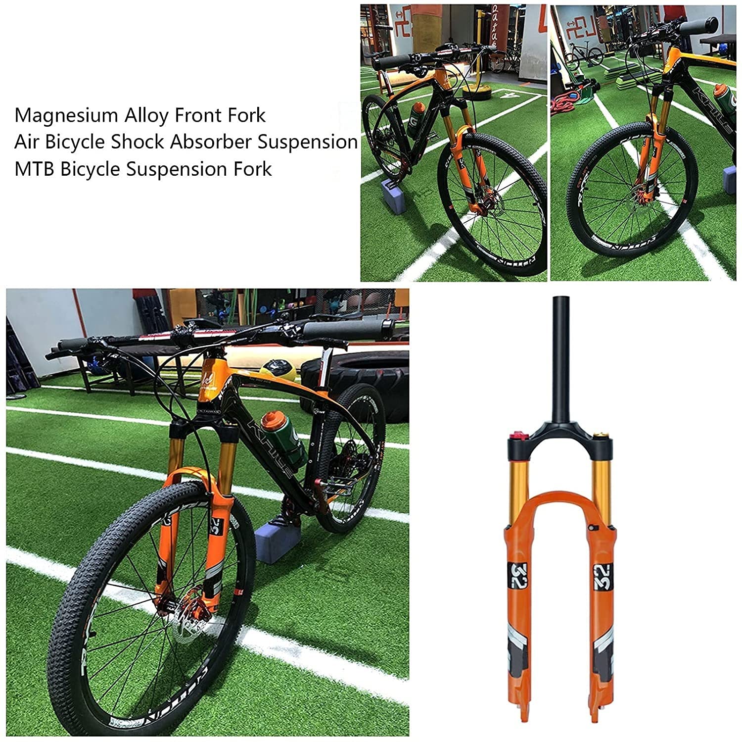Widelec rowerowy 26/27,5/29 cali, stop magnezu, widelec przedni z amortyzatorem, skok sprężyny 140 mm, 9 mm szybkozłączka, hamulec tarczowy do rowerów MTB 26 cali