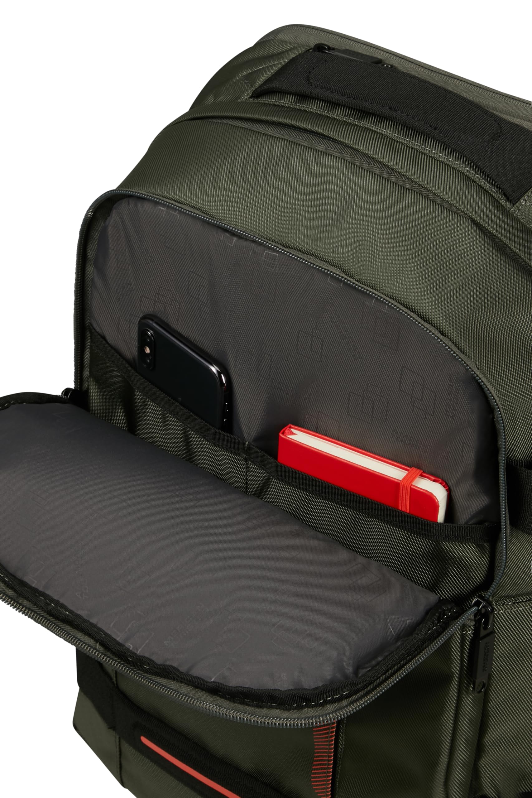 American Tourister Urban Track - Mochila portátil 15.6" – 45 cm, 29 L - 3 compartimentos grandes - Gran capacidad - Ergonómica - Compartimento acolchado para portátil - Grün (Dark Khaki)