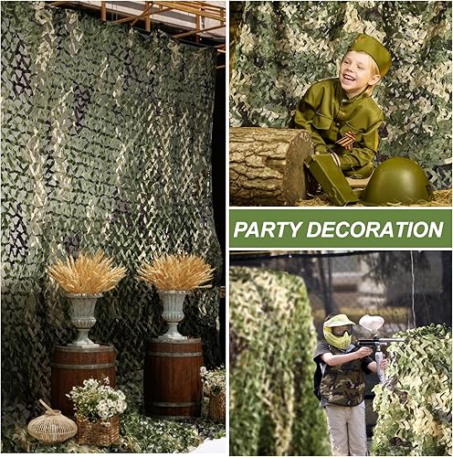 Miniatura 6 de FullLit Red de camuflaje de 6.5 x 10 pies, 10 x 10 pies, 20 x 20 pies, con respaldo de malla, redes ciegas de caza, toldo de parasol, red de lona