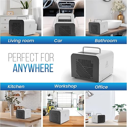 Miniatura 3 de Generador de ozono - 100,000 mg- Eliminador de olores de ozono premium para uso doméstico y comercial, máquina de ozono portátil, eliminación de