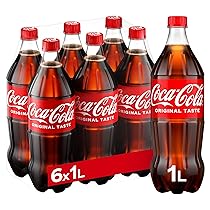 Coca-Cola Original Taste – 6 Bottiglie da 1 L, Tutto il Gusto Originale di Coca-Cola in bottiglia PET 100% Riciclabile, Bevanda Analcolica