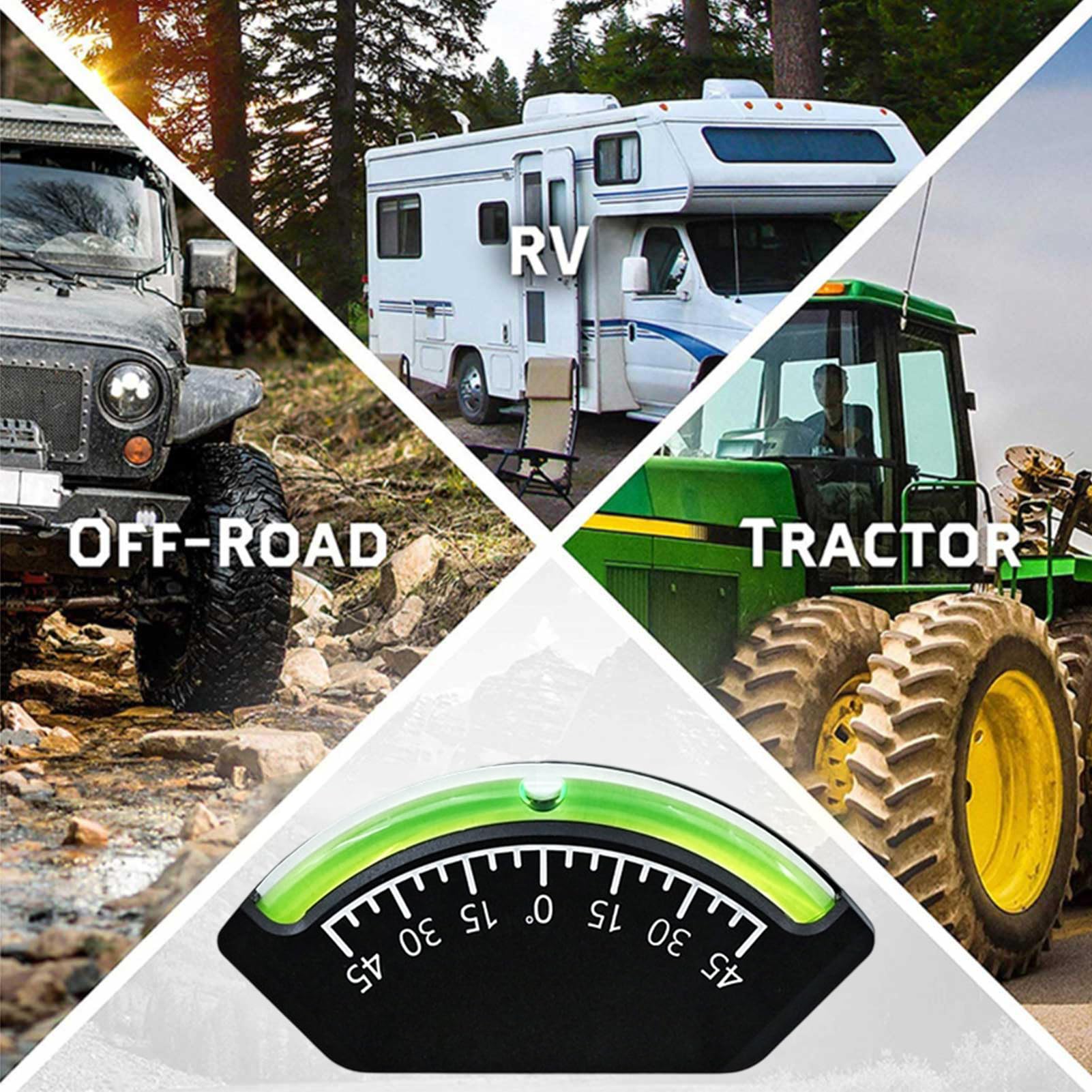 Bolla Livella RV - Bolla Livellatrice di Precisione per,Strumento Inclinometro per Livellamento Veicoli Barche Autocaravan Viaggi Stradali Campeggio