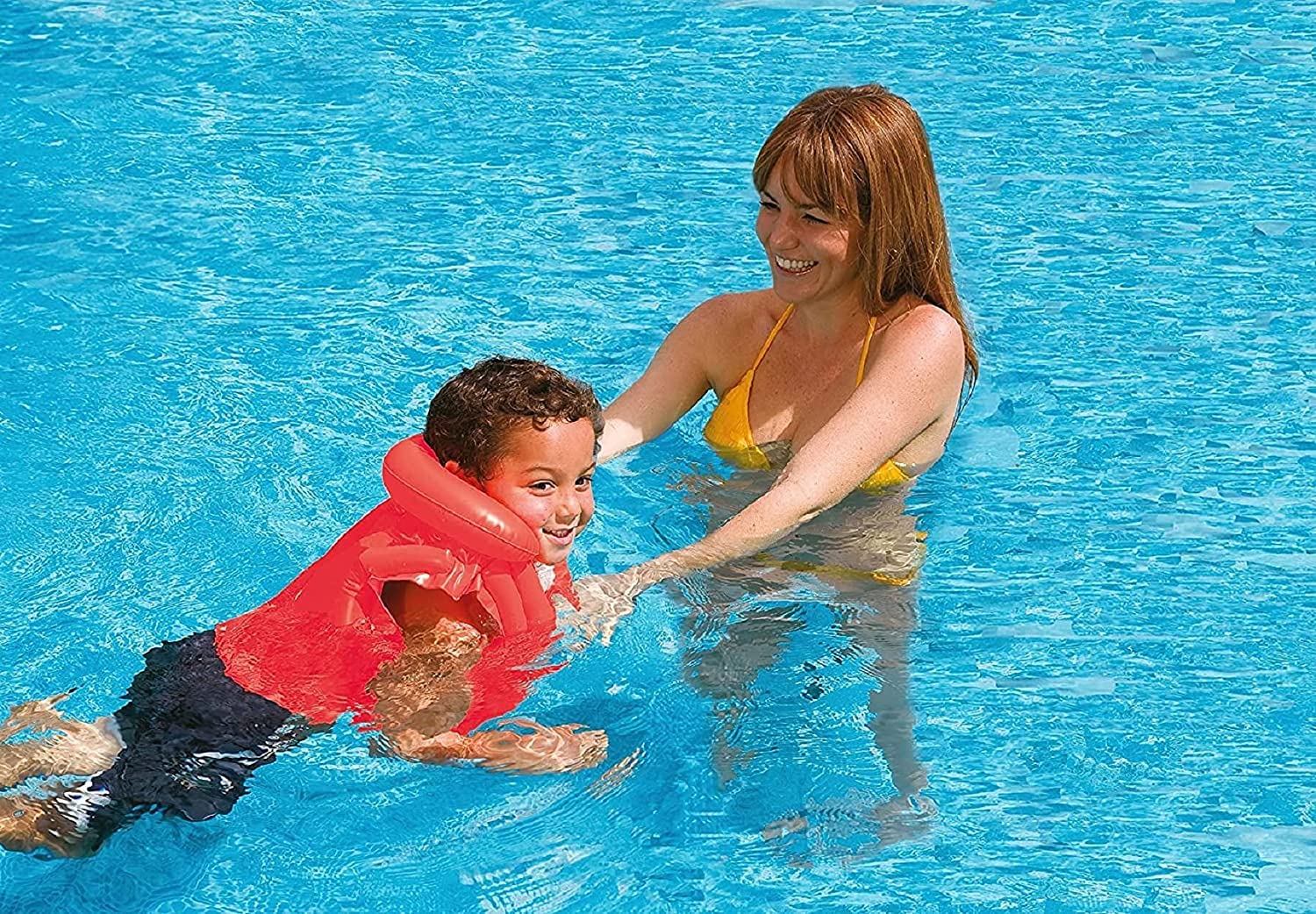 Styxon Swimming Pool Jacket Swimming Inflatable Jacket for Kids Learn Inflatable Swim Vest Safety Jacket Life Saving Swimming Guard for Kids(3-8 Year) - Multicolour 1