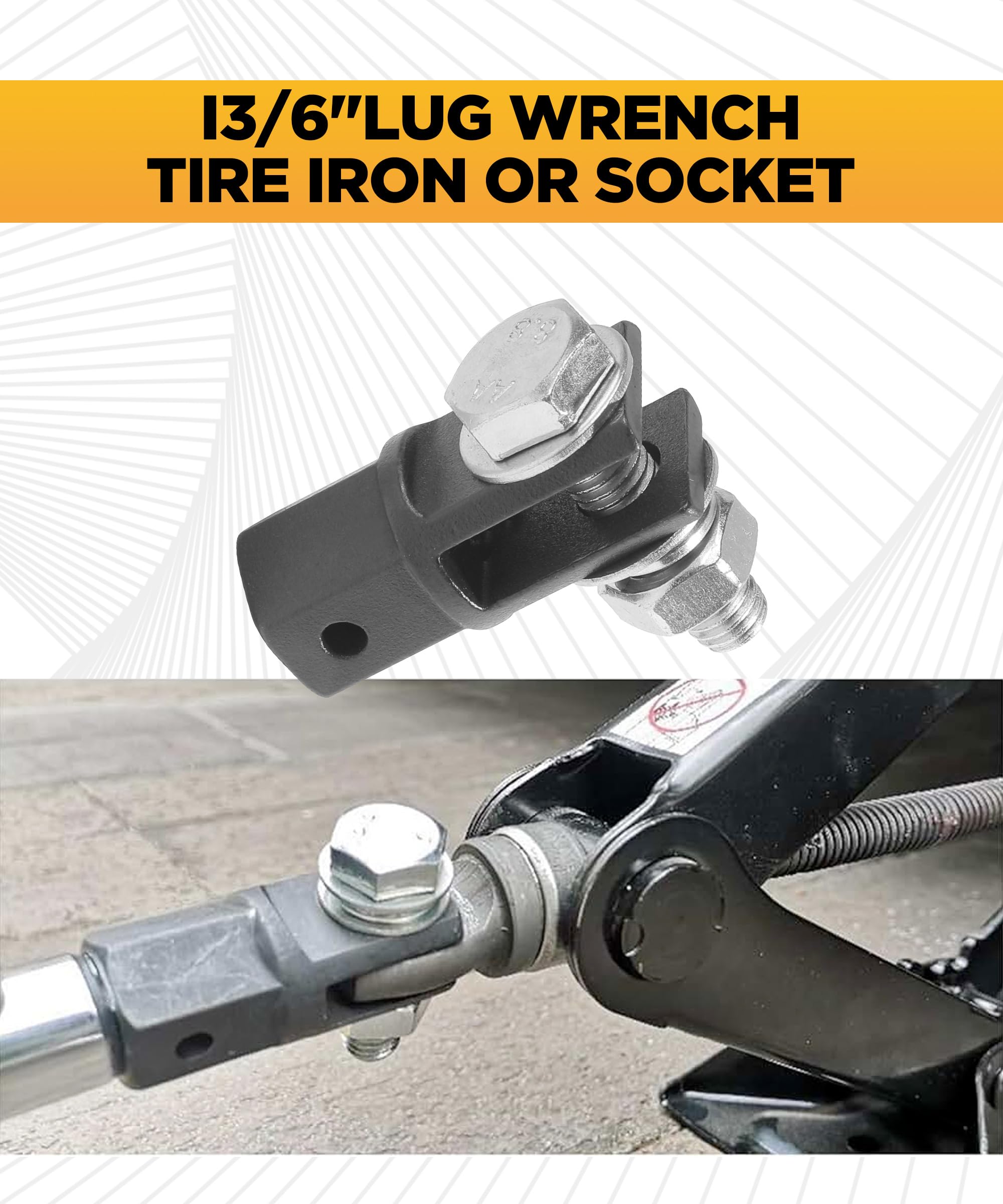 Flaconi Adaptateur de Cric à Ciseaux pour Voiture,Adaptateur pour Cric à Ciseaux, 1.27cm Adaptateur de Foret pour Perceuse à Vérin,Universel pour Les Réparations Automobiles,Caravanes