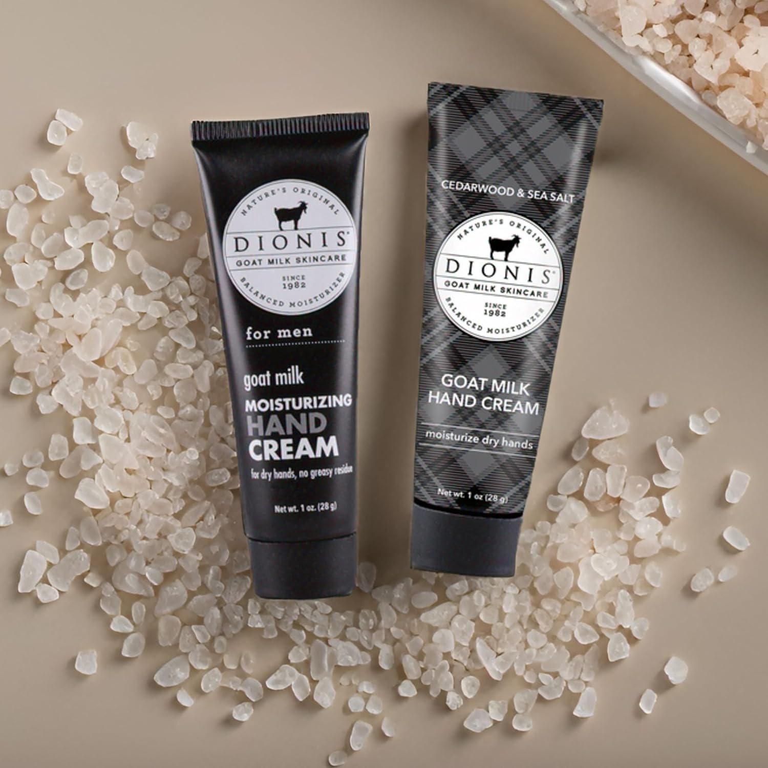 Dionis Goat Milk Hand Cream Men’s Fresh & Cedarwood & Sea Salt 1oz (Pack of 2)
