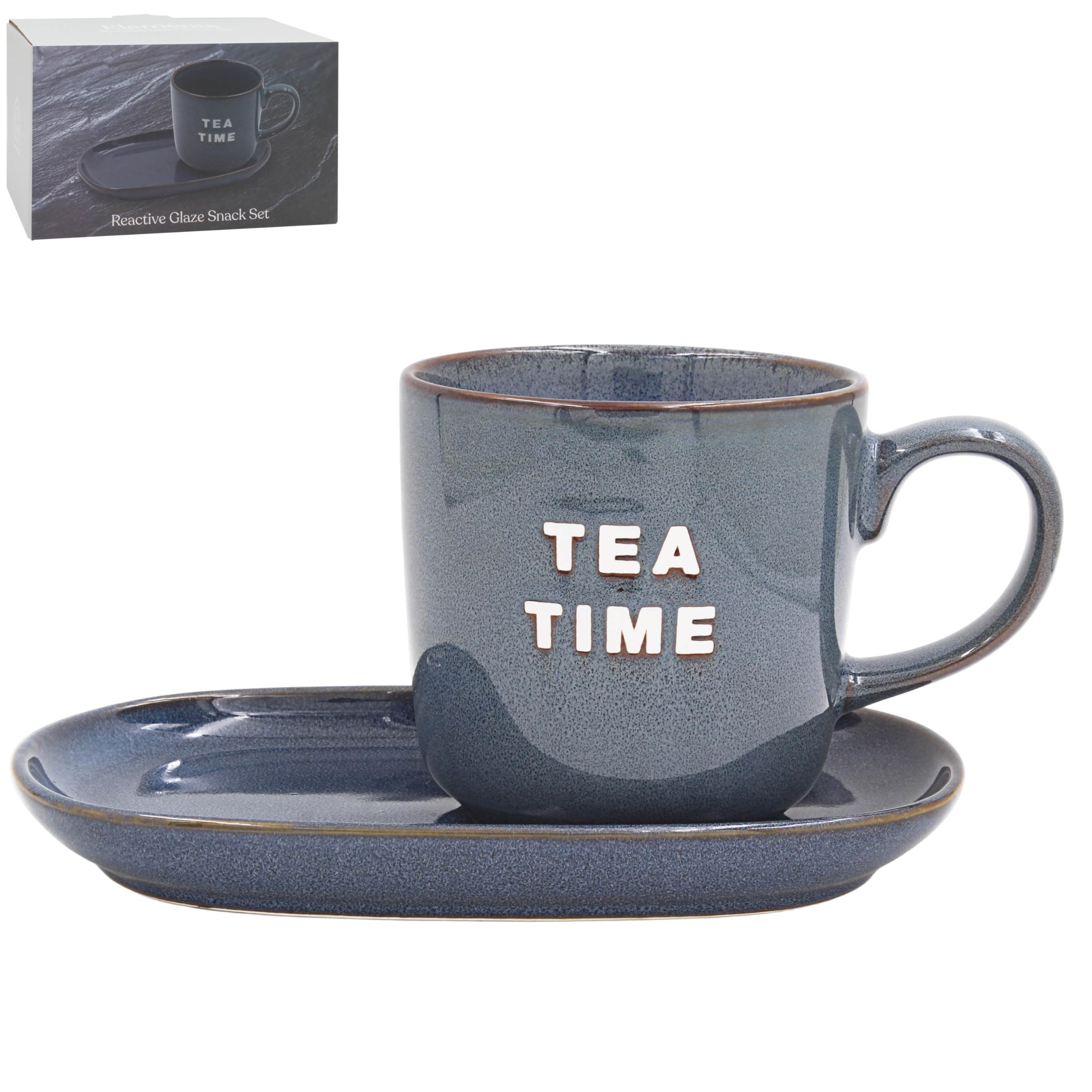 Lesser & Pavey Just Saying Tea Time Reactive Glaze Snack Set