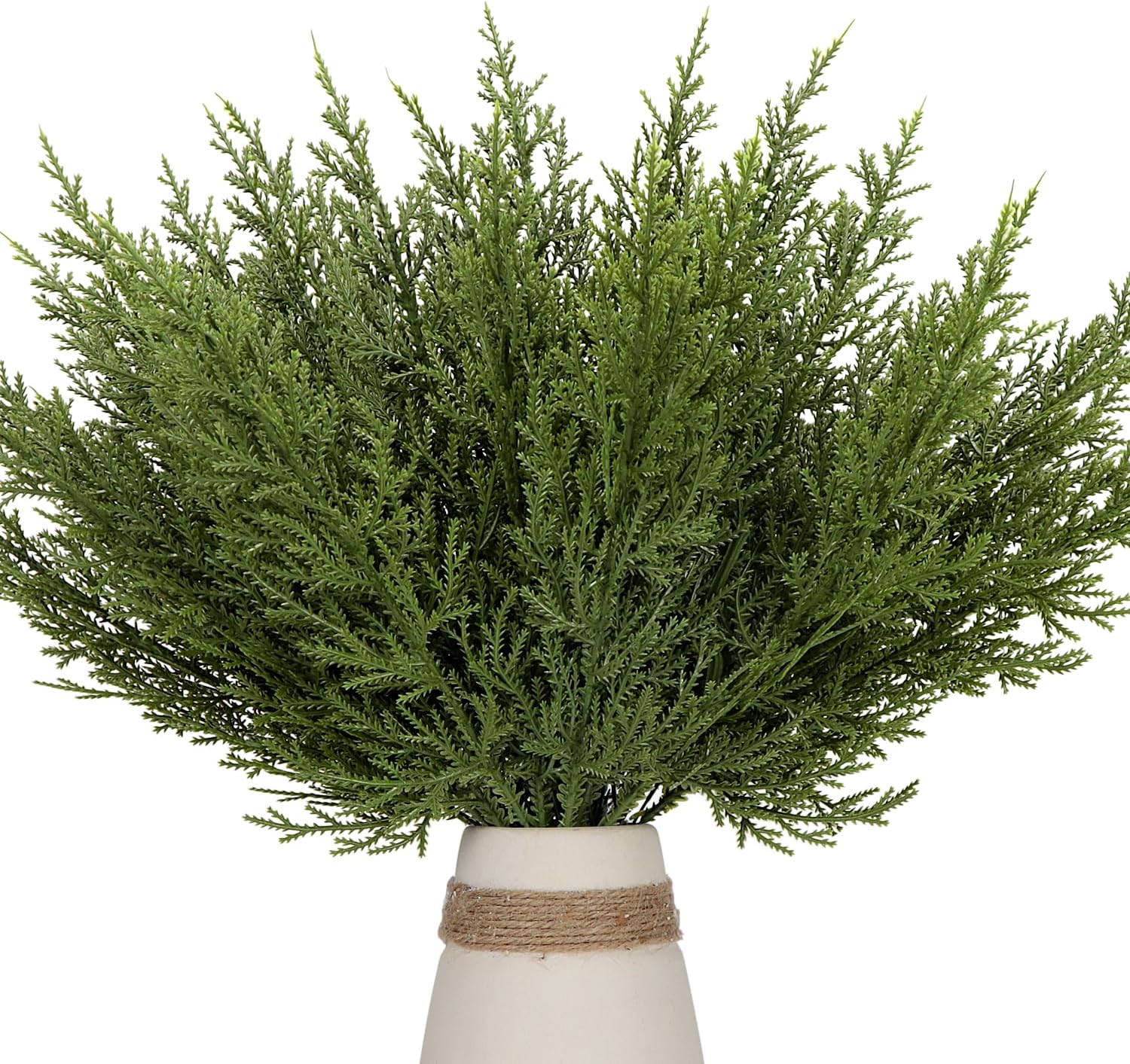 KKSTY 30 Pcs Christmas 3D Artificial Pine Branches, 12.5 Inch Faux Evergreen Sprigs, Fake Foliage, Needle Stem, Greenery Picks for Decoration Wreath Making Xmas DIY Crafts