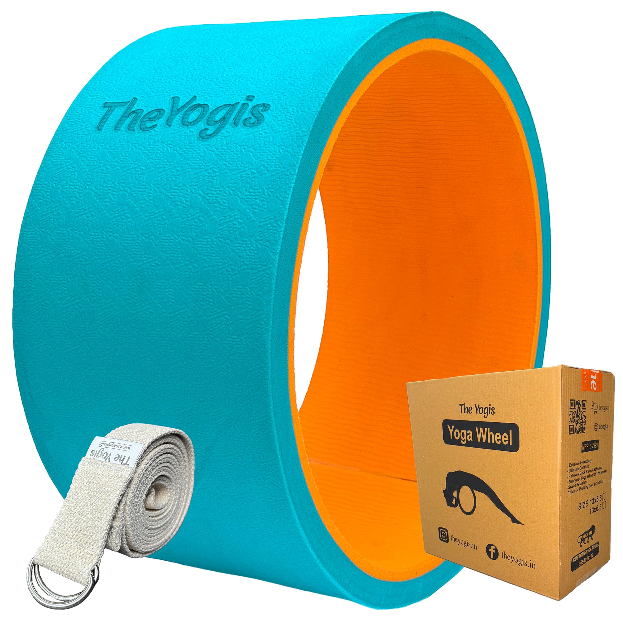 The Yogis Yoga Wheel For Stretching Yoga Wheel for Back Bends, Exercise, Workout Yoga Accessories for Women & Men Exercise Roller Yoga Equipment for Home Workout, Yoga Chirp Wheel Size - 13 x 6.5 inch With Yoga Belt (B0B86H89QQ) Amazon Price History, Amazon Price Tracker