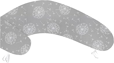 Amilian Stillkissenbezug - Stillkissen Bezug 170 cm - Bezug Stillkissen - Bezug für Stillkissen - Ersatzbezug für Stillkissen - Pregnancy Pillow Cover - Schwangerschaftskissenbezug - Grau