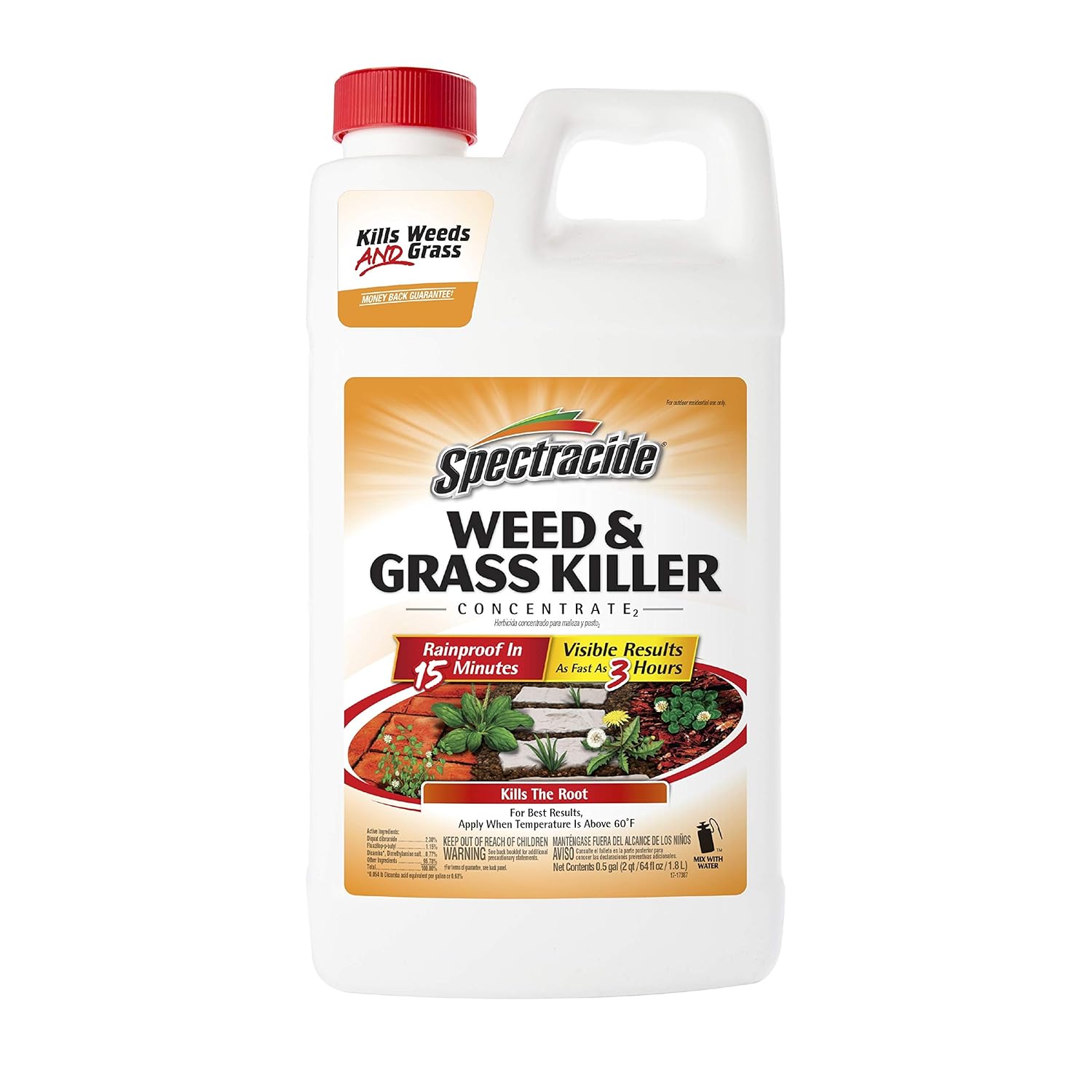 Spectracide Weed And Grass Killer Concentrate 64 Ounces, Use On Patios, Walkways And Driveways