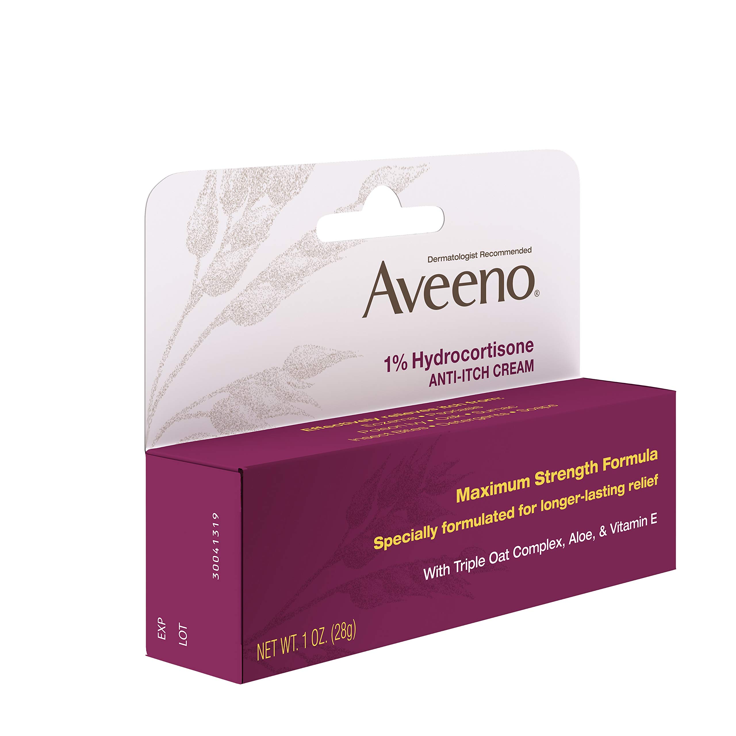 Aveeno Maximum Strength 1 Hydrocortisone AntiItch Cream Triple Oat