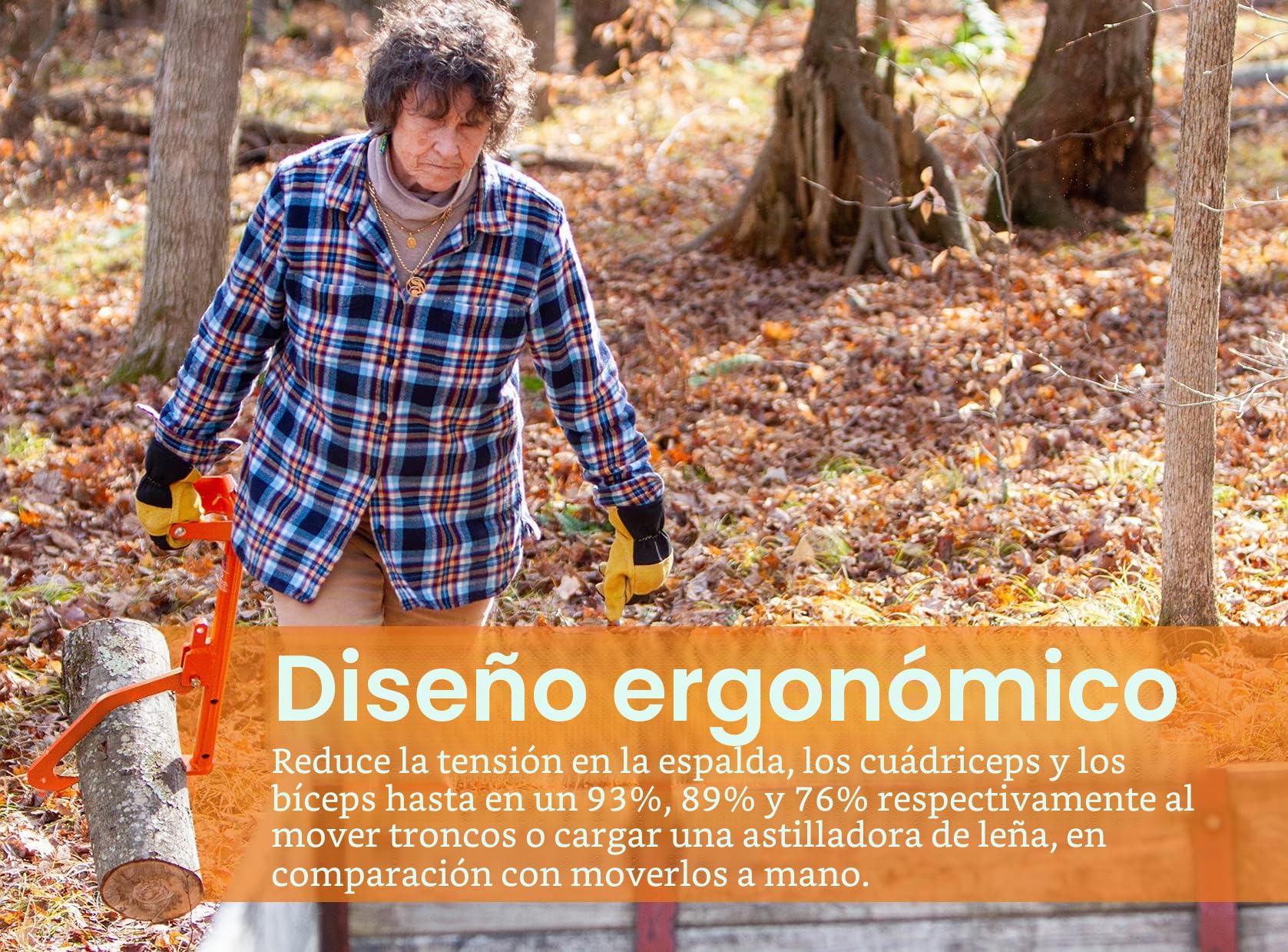 LogOX Juego de Herramientas forestales 3 en 1 con Funda. Kit de Gancho de inclinación, leñador y transportador de Troncos