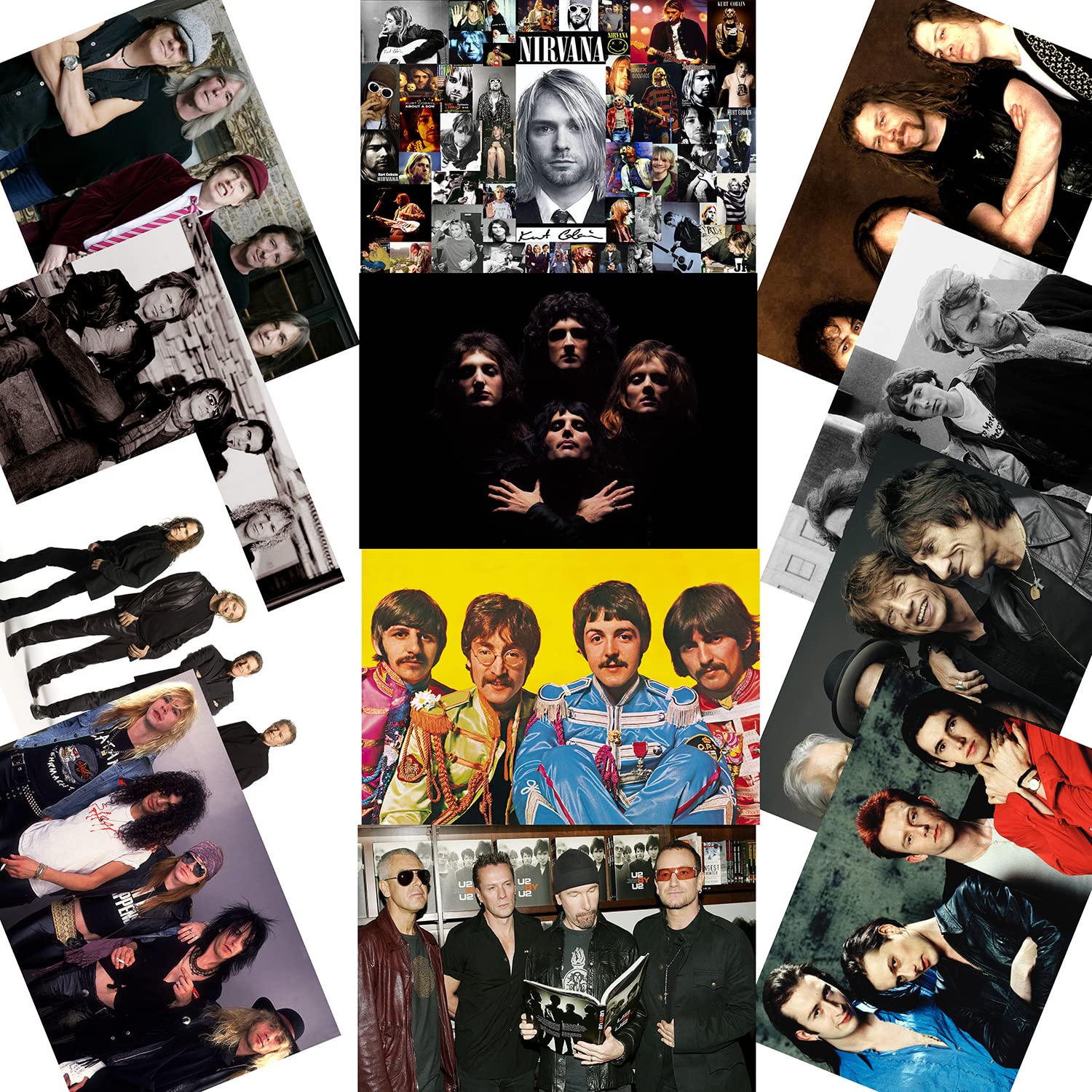 Photo 1 of PUNR 12pcs Classic Rock Band Poster for Room Aesthetic 80s 90s 11.8 x 16.5Inch