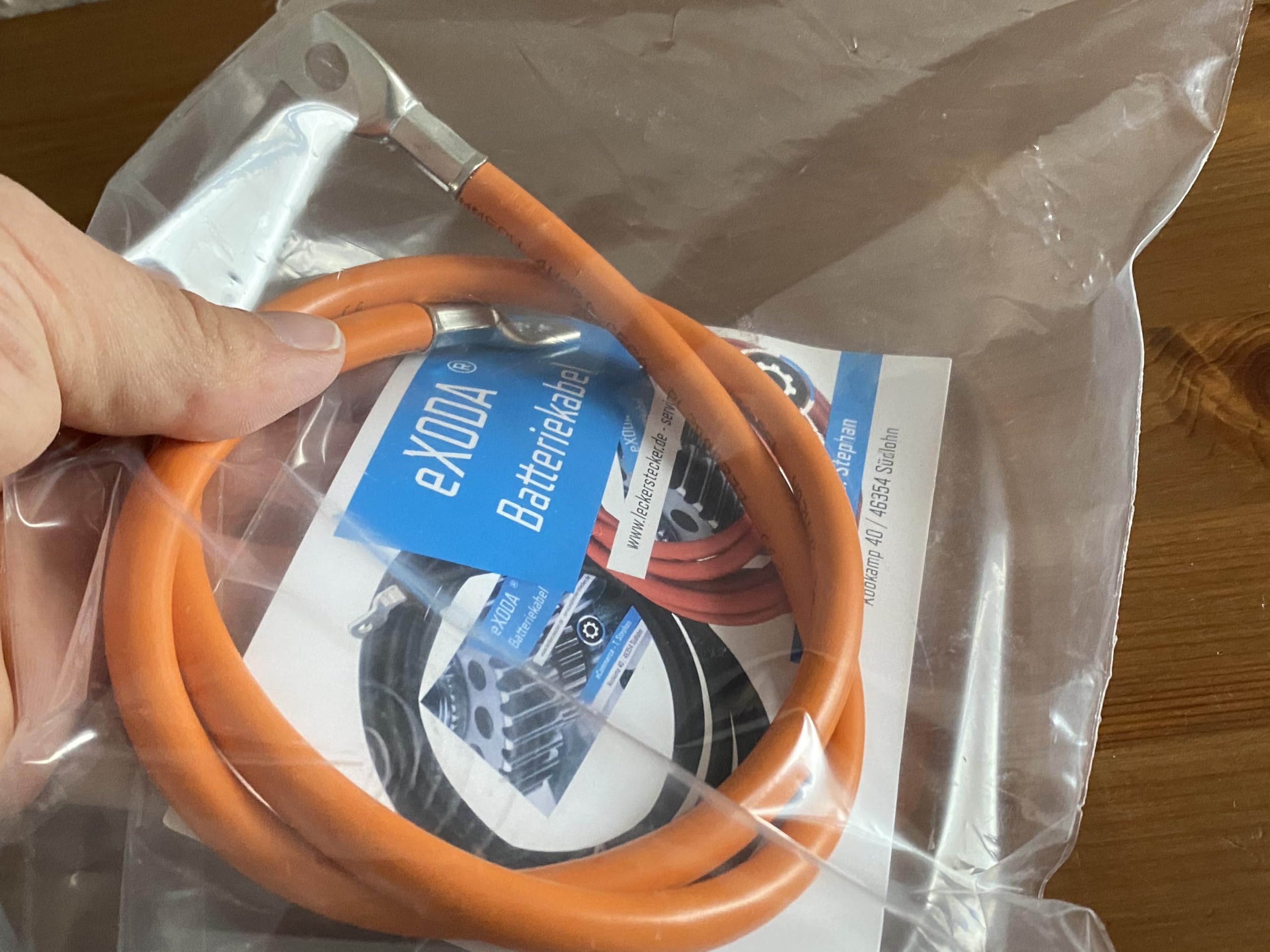 Cavo Batteria 75 Cm 25 Mm² - In Rame Con Terminali A Anello M8, Per Auto, Barche E Impianti Solari - Foto 3