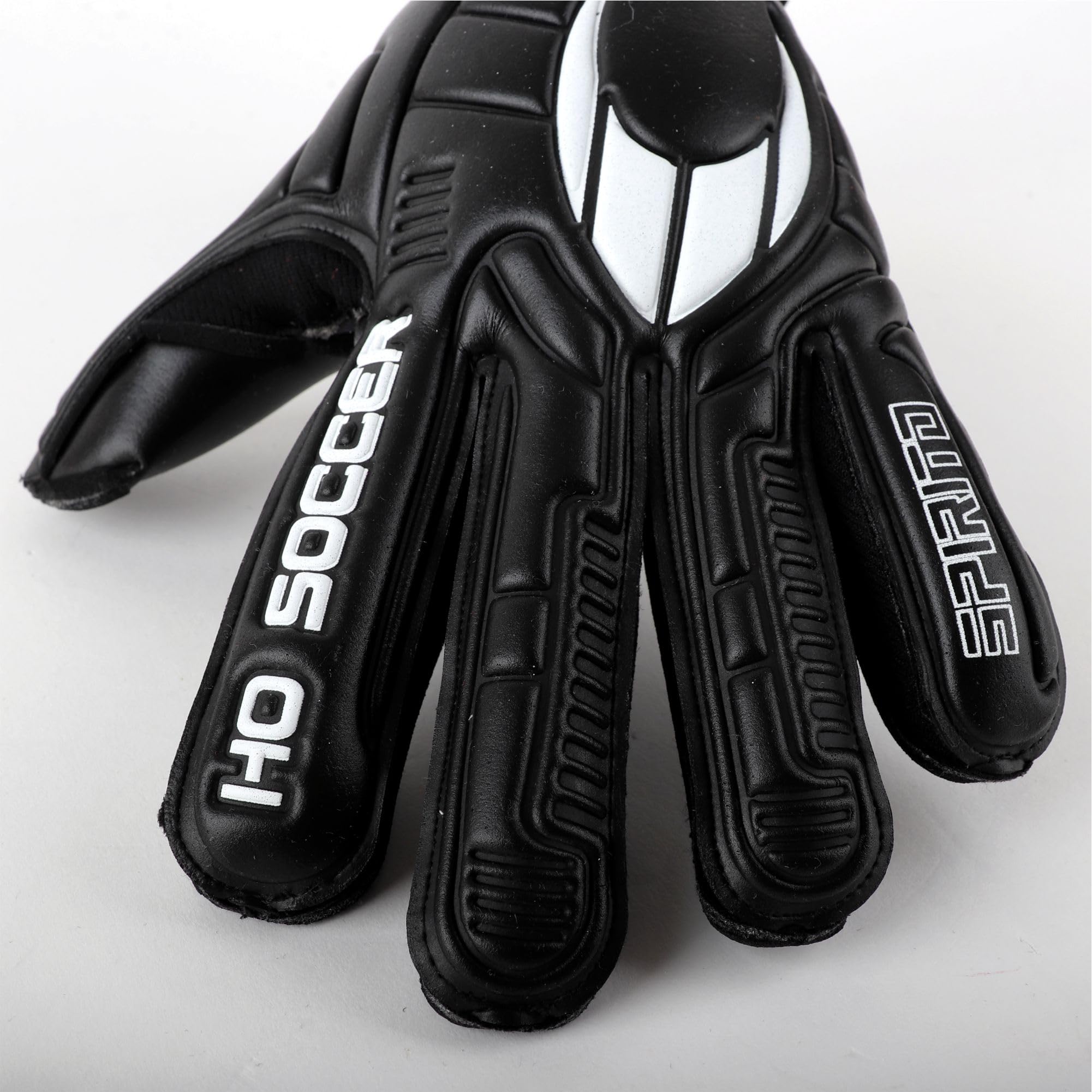 HO Soccer SPIRITO Black Flat Guantes de Portero, Negro, 6
