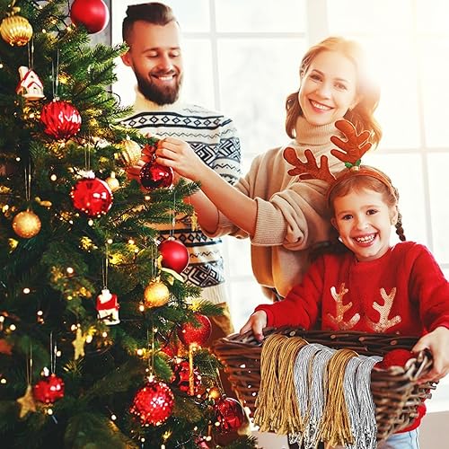 Miniatura 6 de JUNEBRUSHS 600 ganchos para adornos de Navidad, ganchos para adornos con cuerda de adorno a presión para árbol de Navidad, fiestas, decoraciones