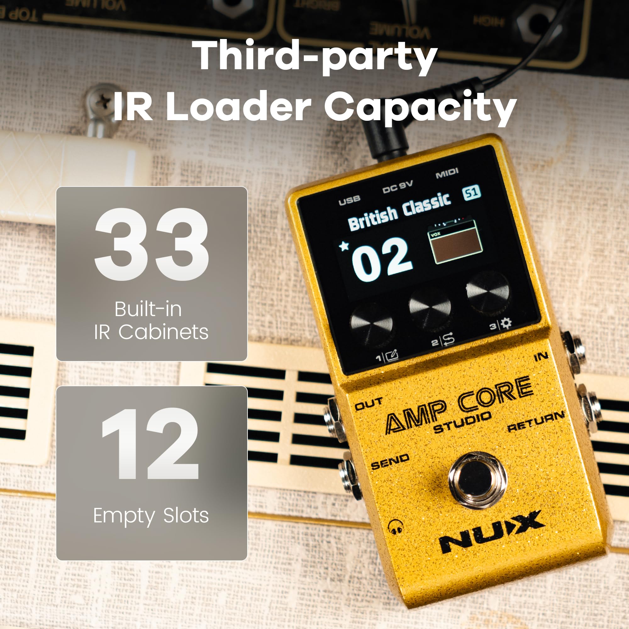 NUX Amp Core Studio 26 Legendary Amp Models, Third-Party IR Loader