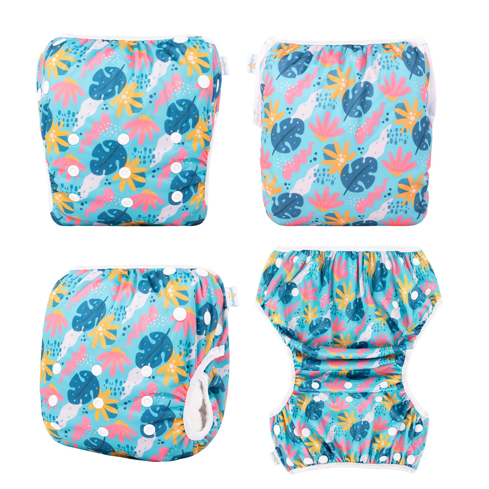 Babygoal Baby & Kleinkind Jungen & Mädchen Schwimmwindeln, wiederverwendbar, verstellbar, waschbar, Einheitsgröße, passend für 6M-3T Geschenke und Schwimmunterricht, 3 Stück, 3ZSD26