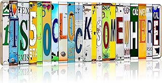 Five O Clock Somewhere Unique Metal Wall Decor for Home, Bar, Diner, Pub, 16 x 6 Inches,Fun Kitchen Decor, Unique Drinking Sign, Funny Bar Signs, Vintage Kitchen Signs