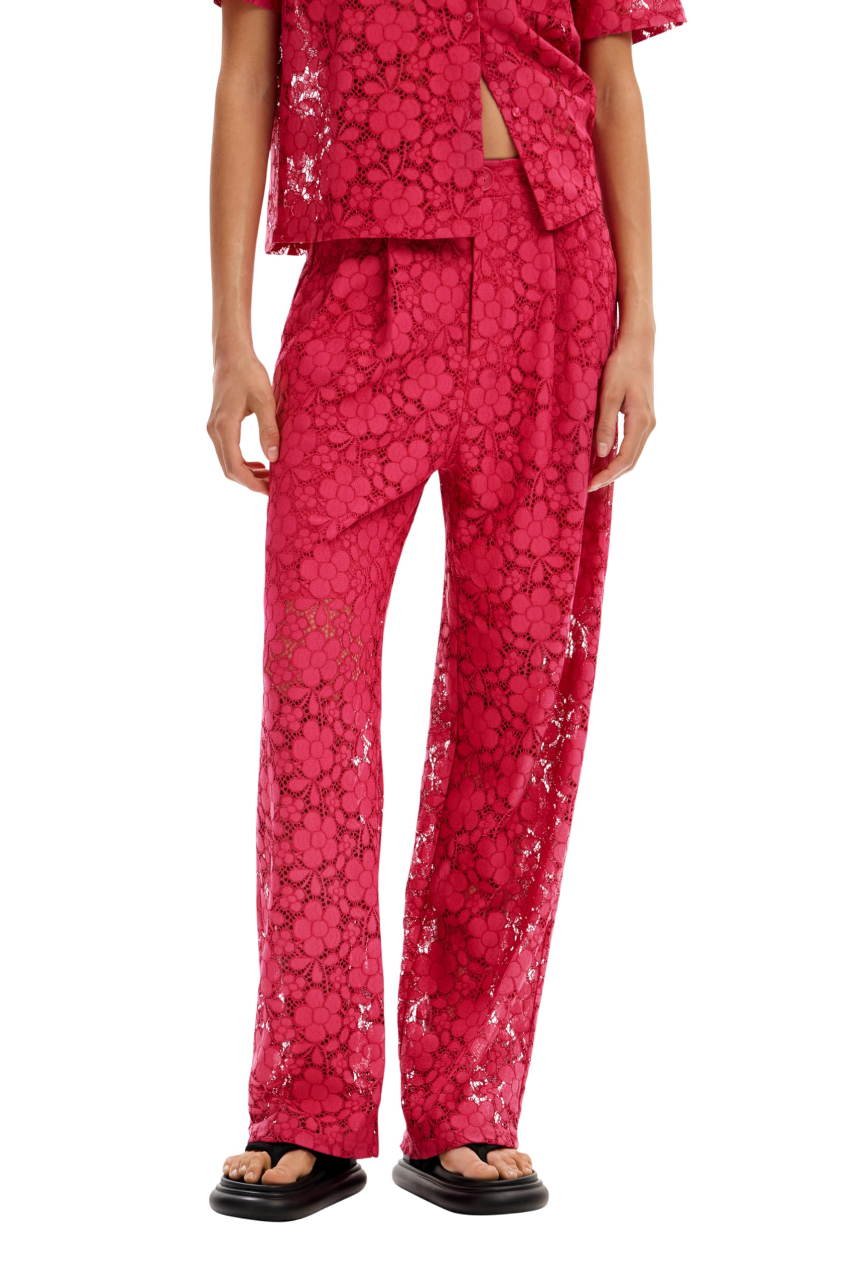 Desigual Damen Rot Pant_dharma, 3002 Fuchsia, S