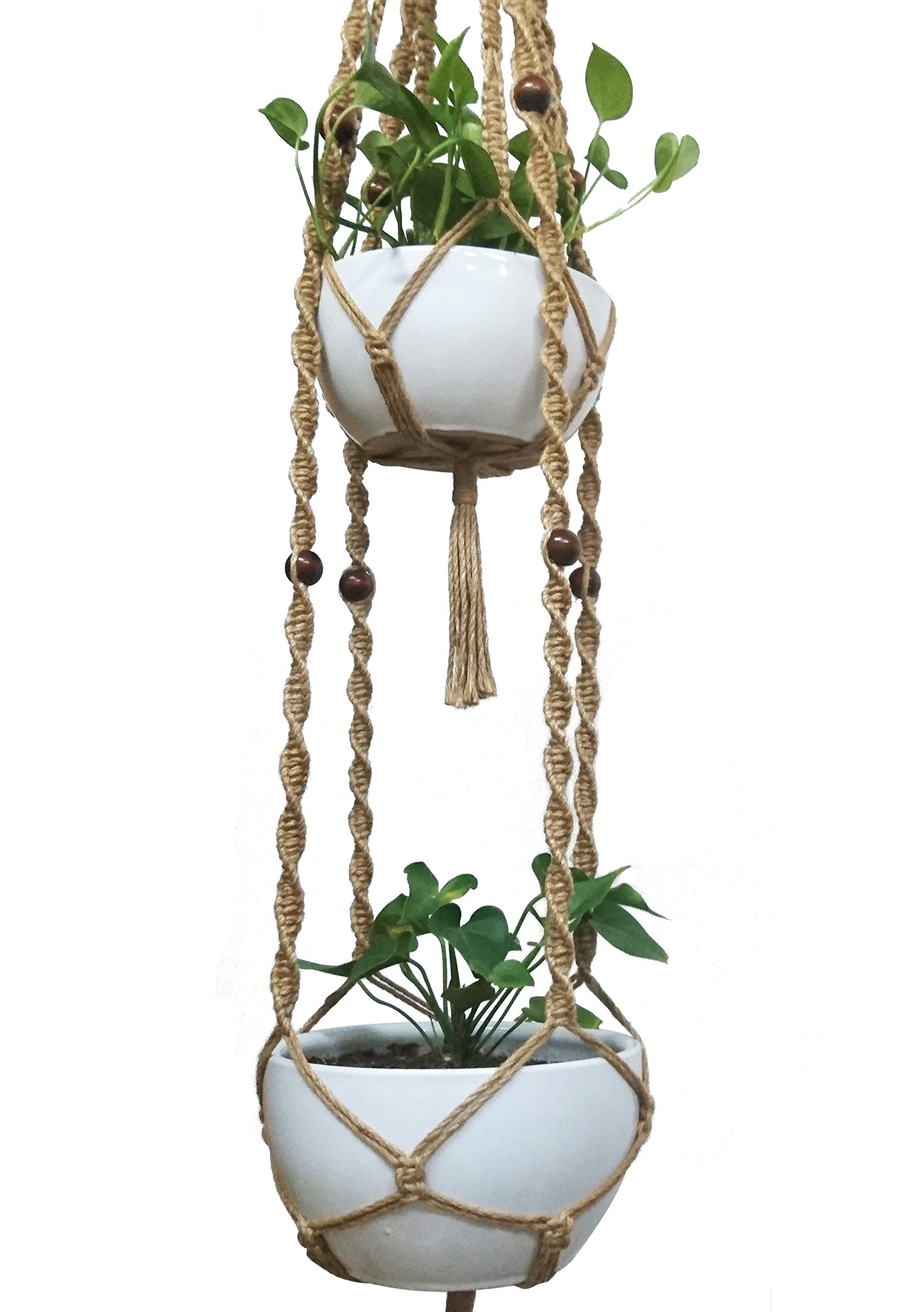Amazon.co.jp: マクラメ プラントハンガー&ホルダー 吊り下げ