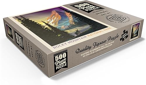Miniatura 3 de Rocky Mountain National Park Pico de pirámide, póster vintage, rompecabezas de 500 piezas prémium para adultos