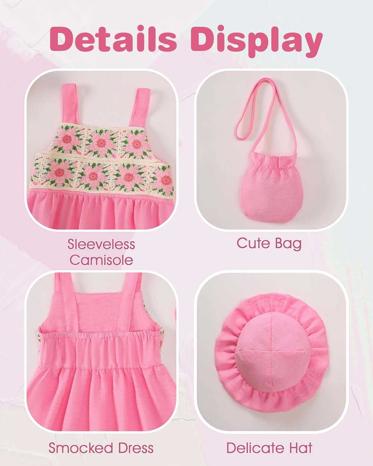 Toddler Baby Girls Dresses Summer Sleeveless Dress Kids Girls Spring Sling Sundress 3-Piece School Outfits Size 2-8T - Image 5