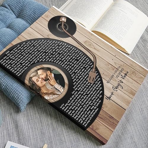 Vista 91 de Cartel de letras de canción de regalo personalizado para esposo, letras personalizadas y foto de pareja Wallart Letras de canciones de Wallart, arte