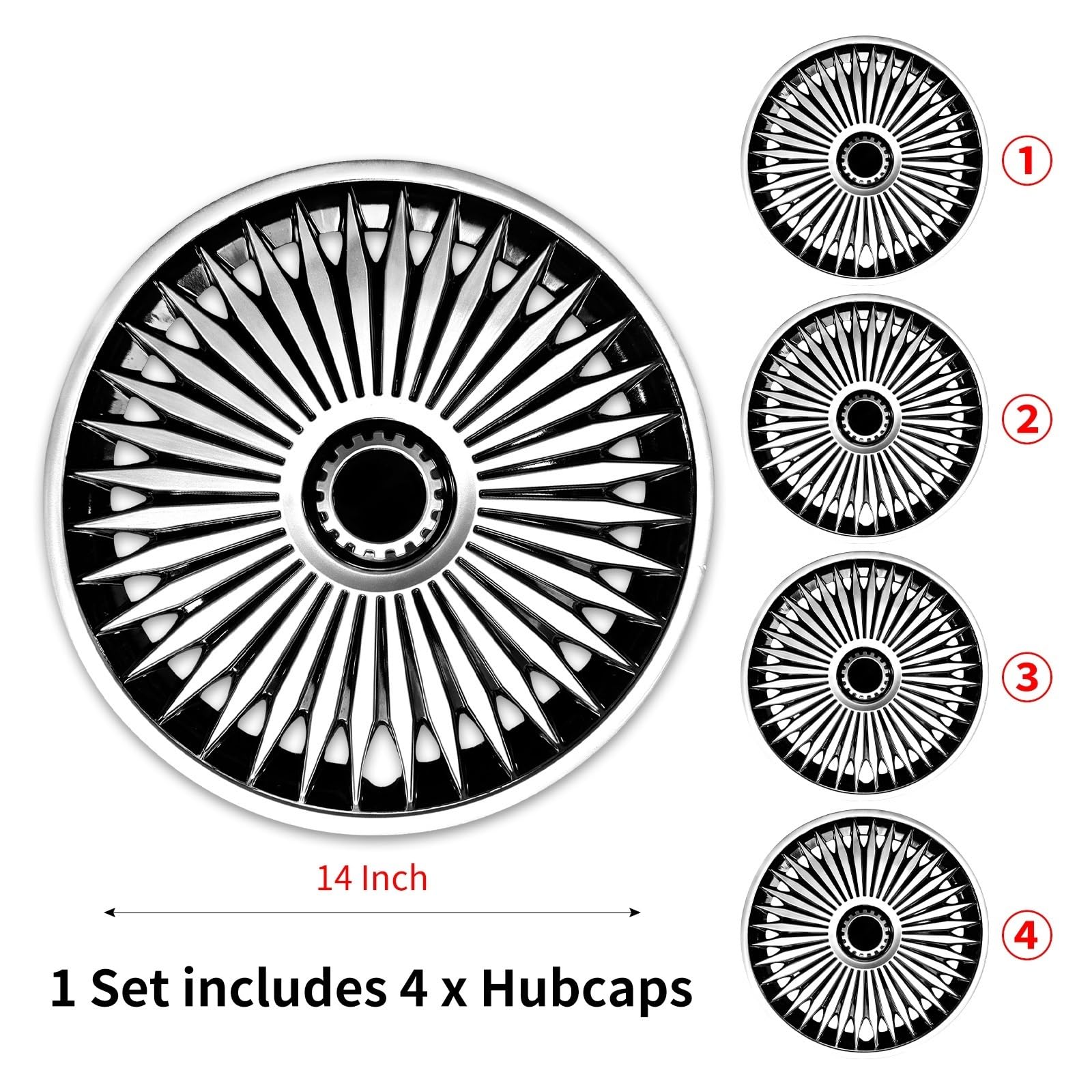 Cubierta de Tapa Cubo Estilo Hoja 15 Pulgadas Compatible con