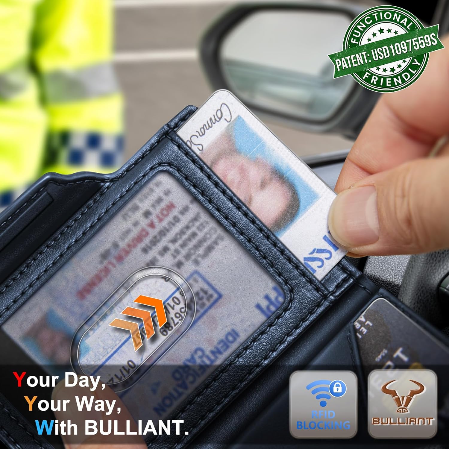 BULLIANT Men Airtag Wallet,Slim Front Pocket Wallet Money Clip for Men Gift 3.8"x2.7",Pop-up Access - Image 8