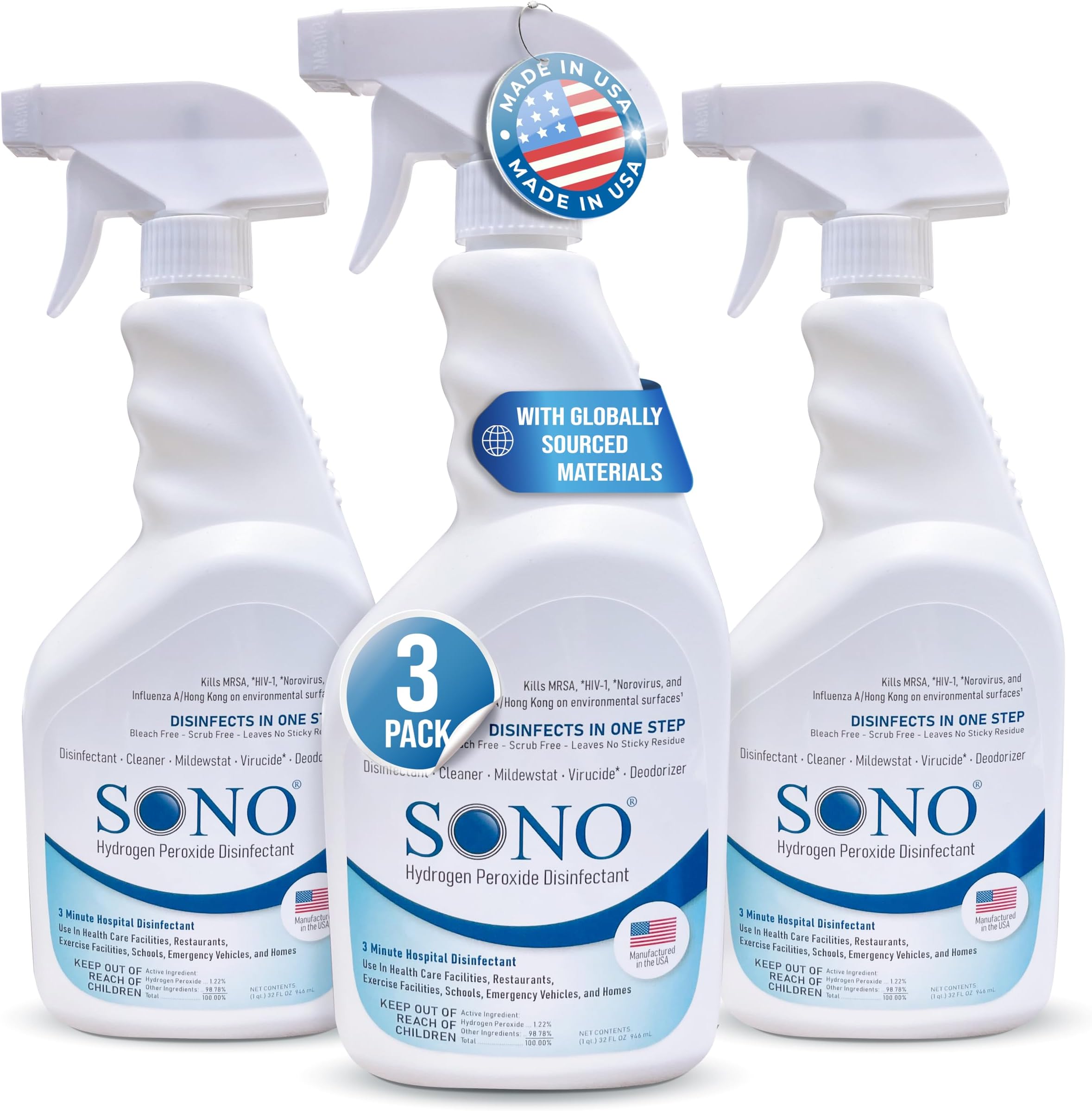 CleanSmart Toy Disinfectant Spray - Kills 99.9% Germs, Rinse Free, 16oz (2 Pack)