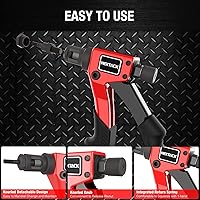 Vista 5 de Kit de herramientas de tuerca remachable con una broca escalonada y 80 Nutserts para espacio reducido, juego de herramientas Rivnut de 8 pulgadas