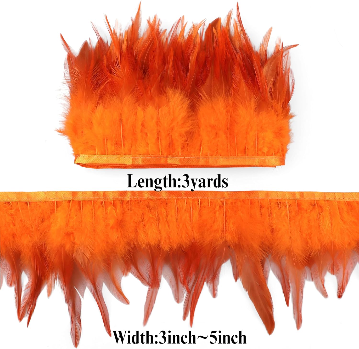 Orange Feathers Fringe Trim for Costumes, Cosplay & Craft Supplies (AIETSYEI)