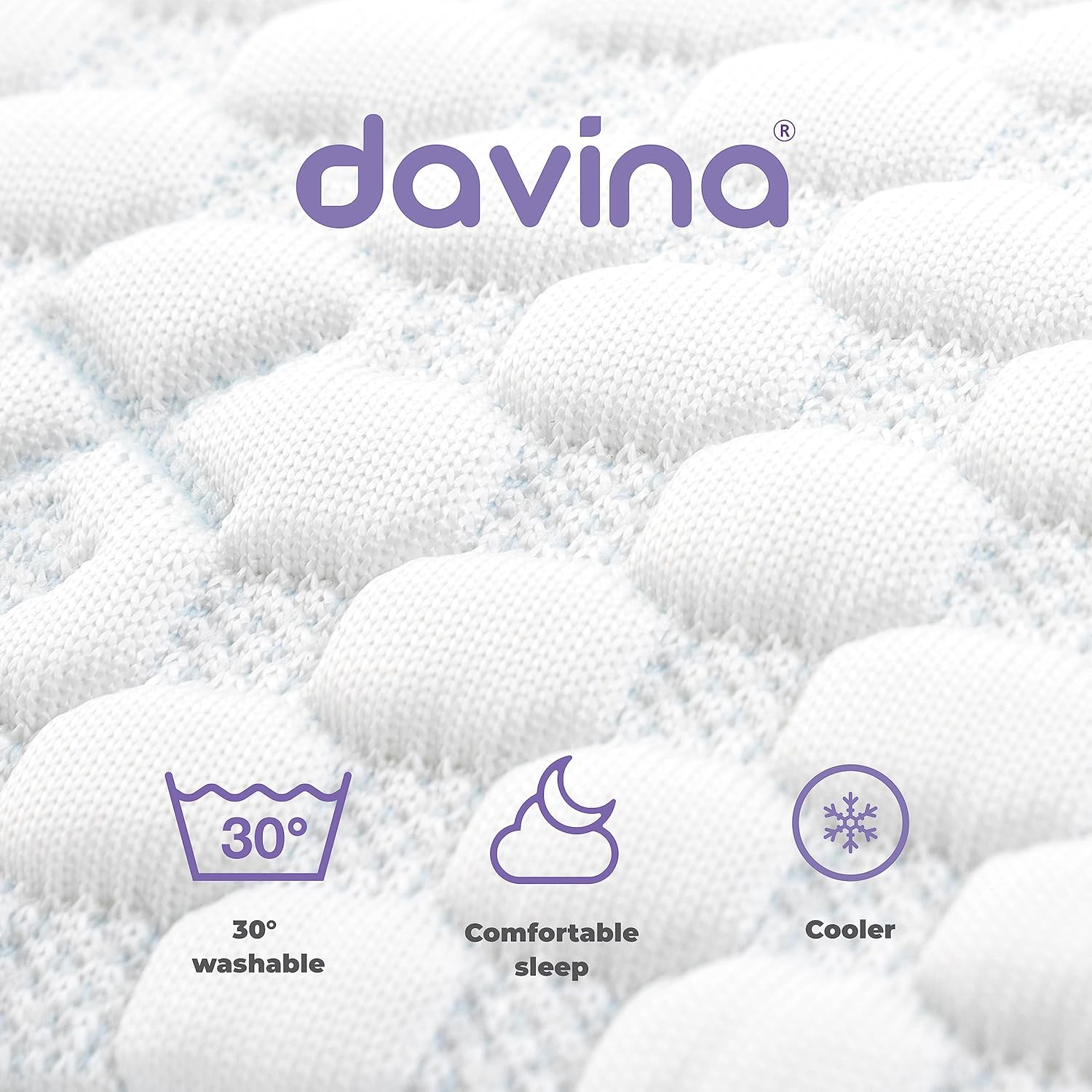 davina Air Flow Cooler Extreme Premium Visco Memory Foam, Bed Pillow, Standard Size, Washable Cover