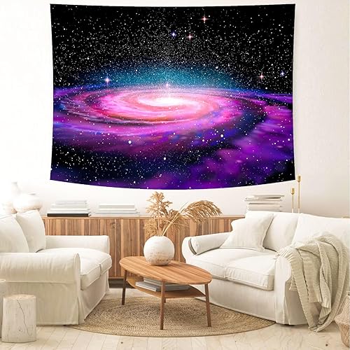Miniatura 5 de Delur Tapiz de galaxia, planeta, universo, cielo estrellado, tapiz para colgar en la pared, espacio exterior cósmico, cabecera de nebulosa