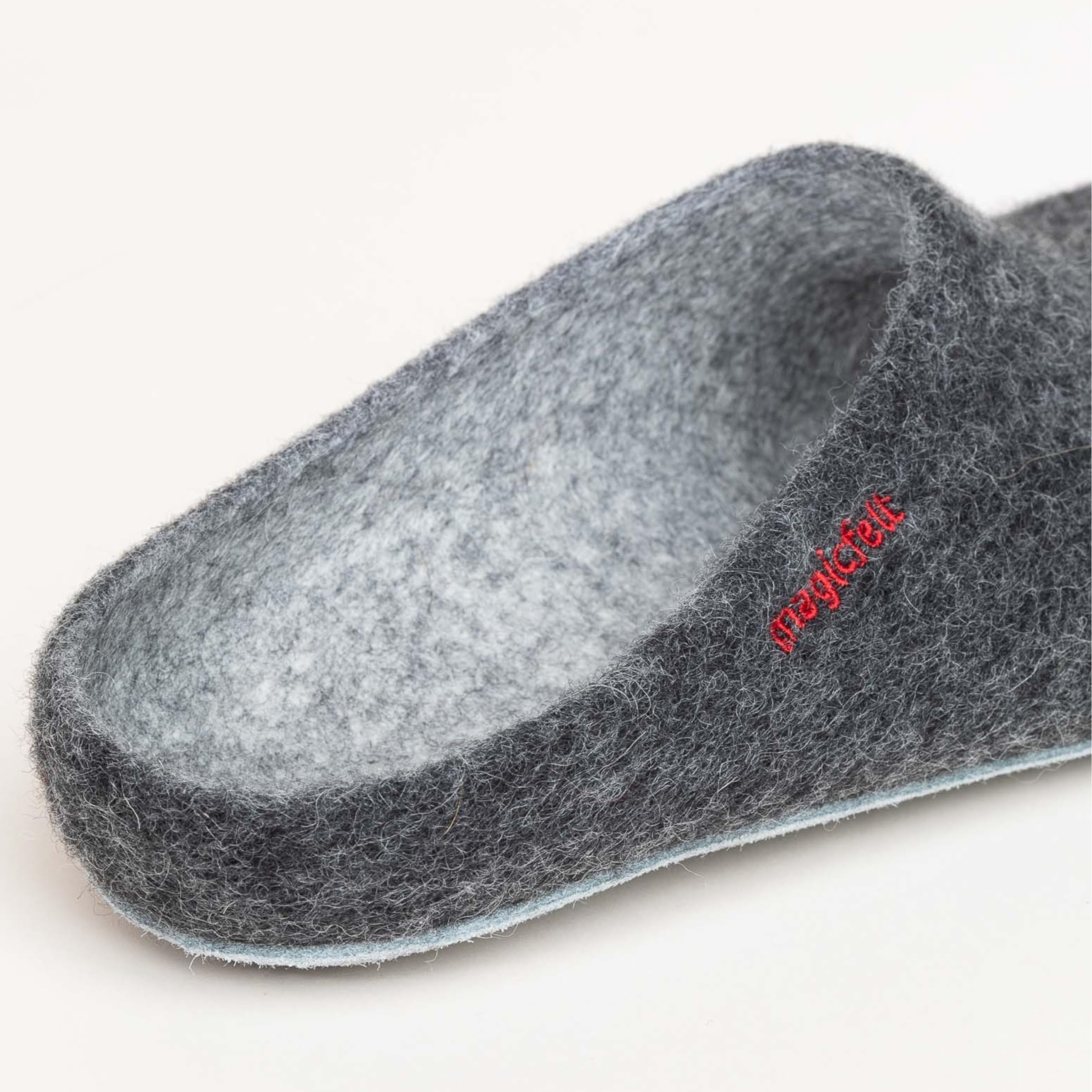Magicfelt Filz-Hausschuh AP 701 aus 100% Merino-Wolle | Pantoffeln für Damen & Herren mit hochwertiger Ledersohle - Made in Tirol