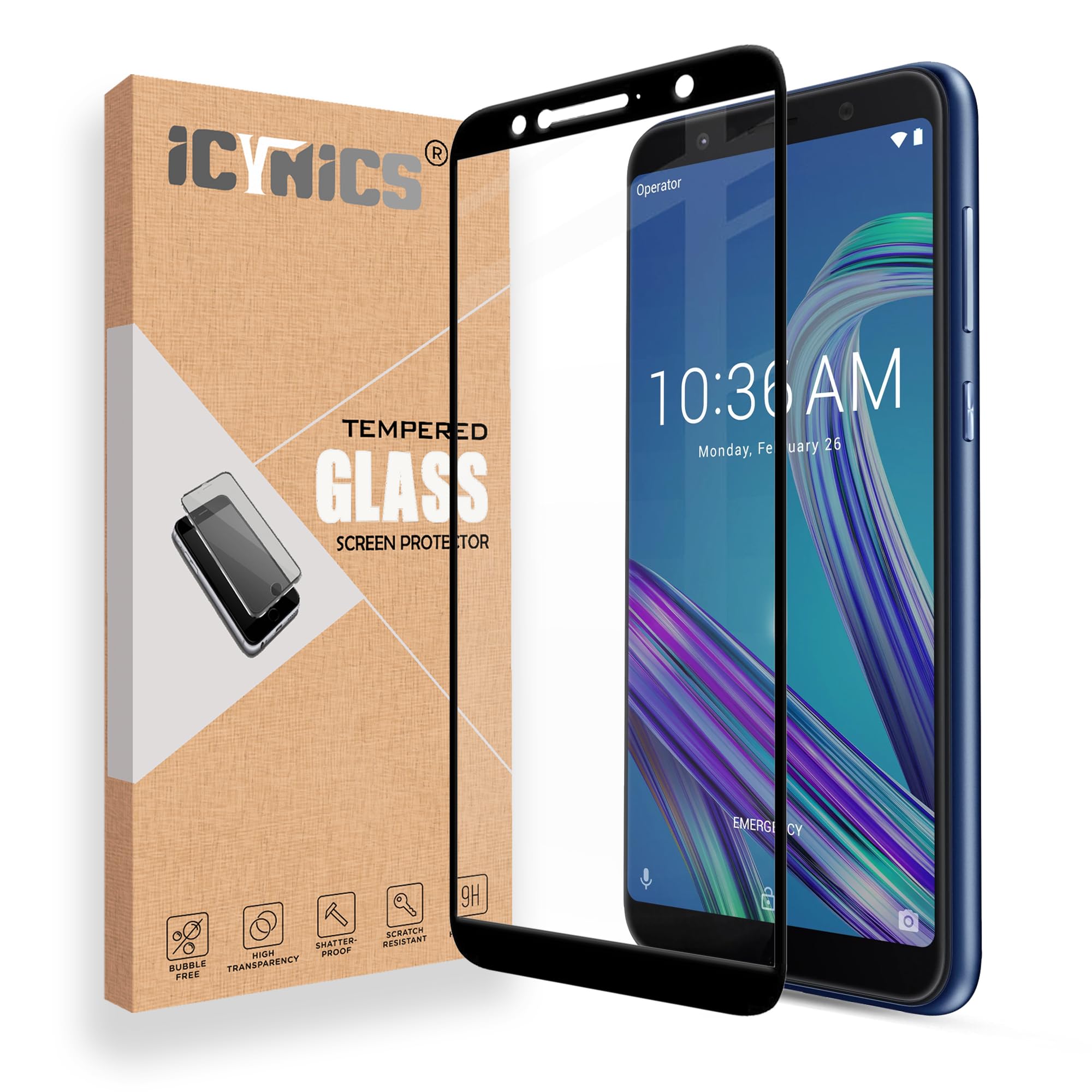 ICYNICS 11D Tempered Glass for Asus Zenfone Max Pro M1 HD Clear, Bubble-Free, Anti-Scratch with Edge to Edge Full Screen Coverage & Easy Installation (Pack of 1) (B0CC3TXK9K) Amazon Price History, Amazon Price Tracker