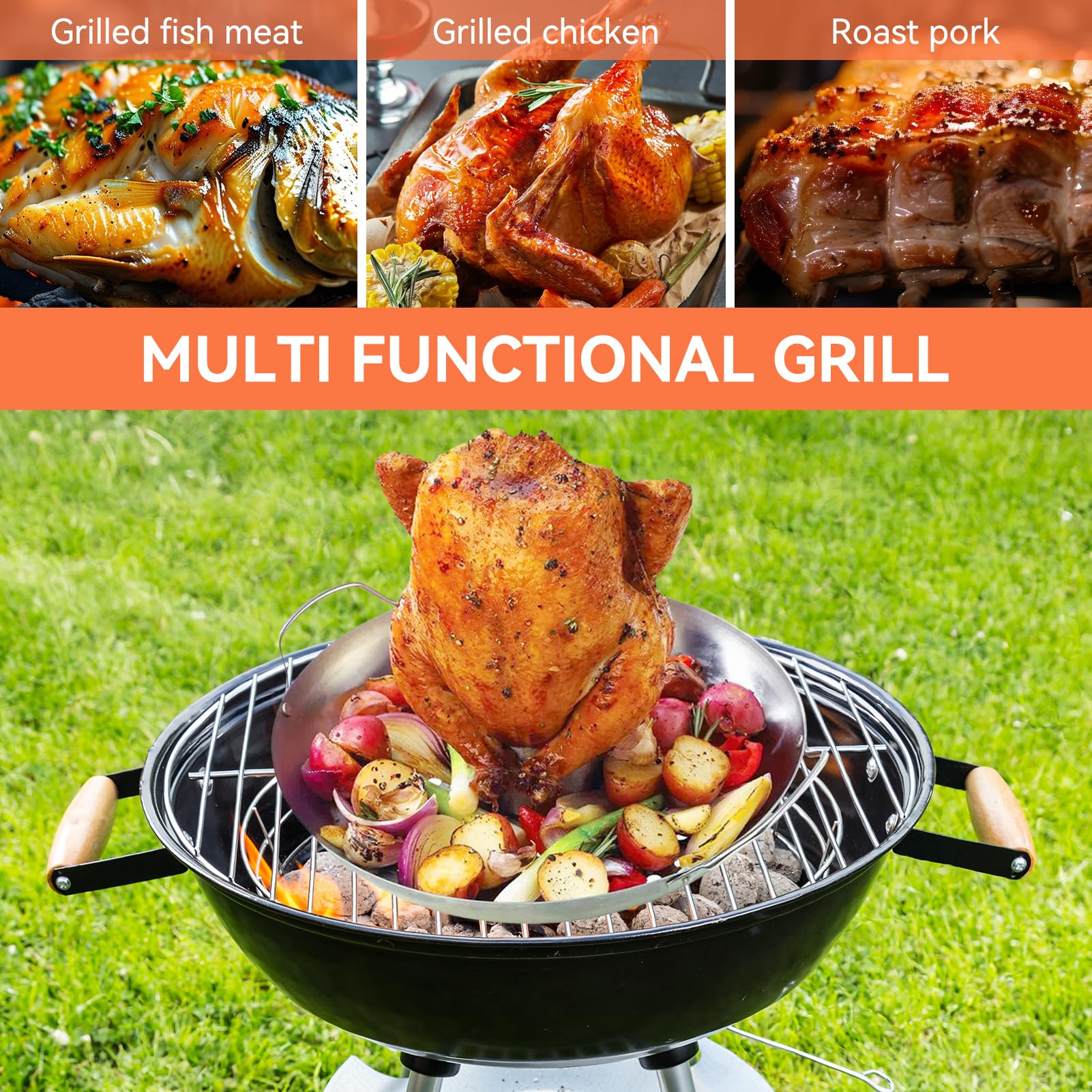 Support de Barbecue de Poulet, Support De Poulet De Canette De Bière, Rôtissoire De Poulets Droite En Acier Inoxydable De 9,4 Pouces Bbq Canette De Bière Poulets Rôtissoire Bbq