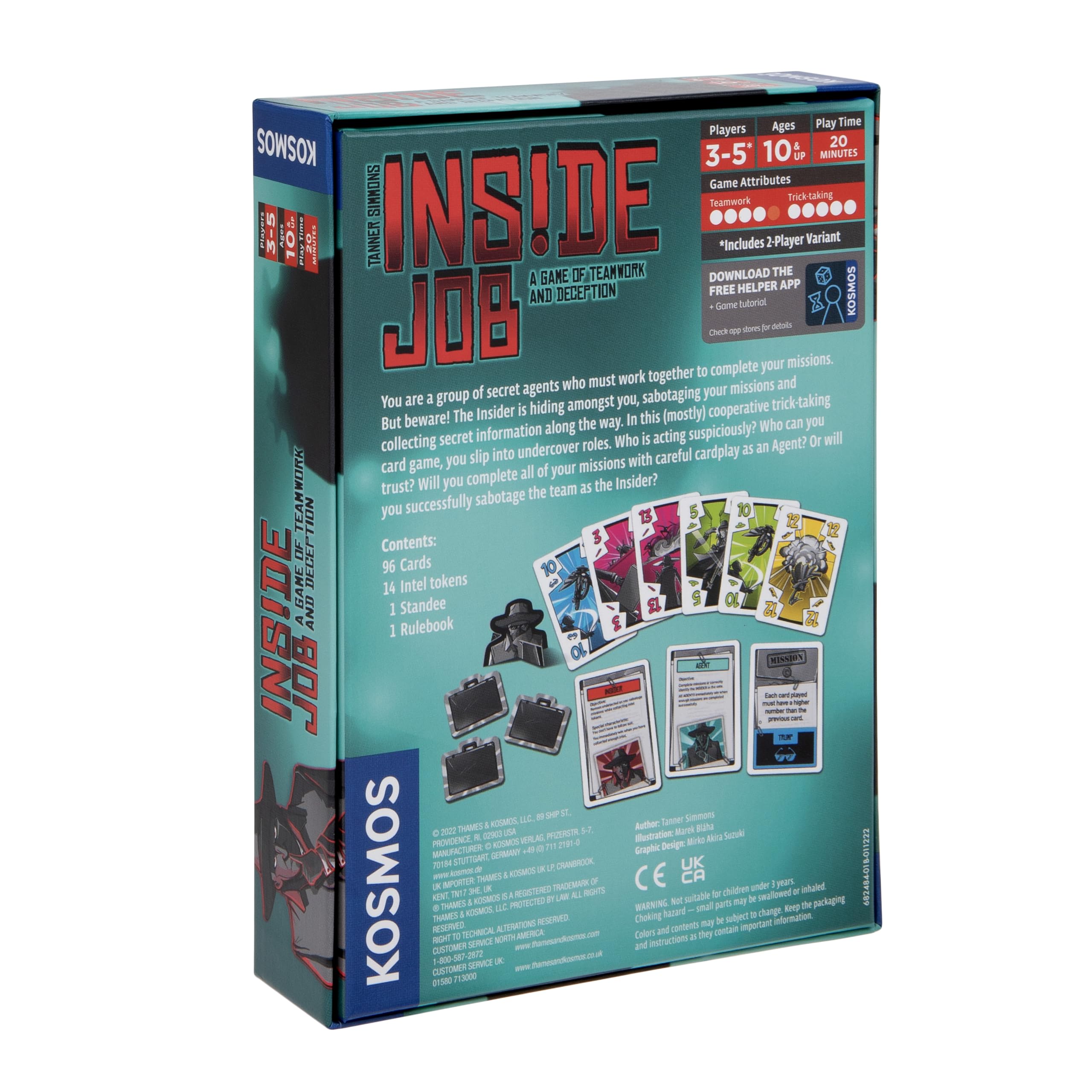 Thames & Kosmos Inside Job | Social Deduction Game | Card Game | Family Games | | 2-5 Players | Spy Games | Fast-Paced