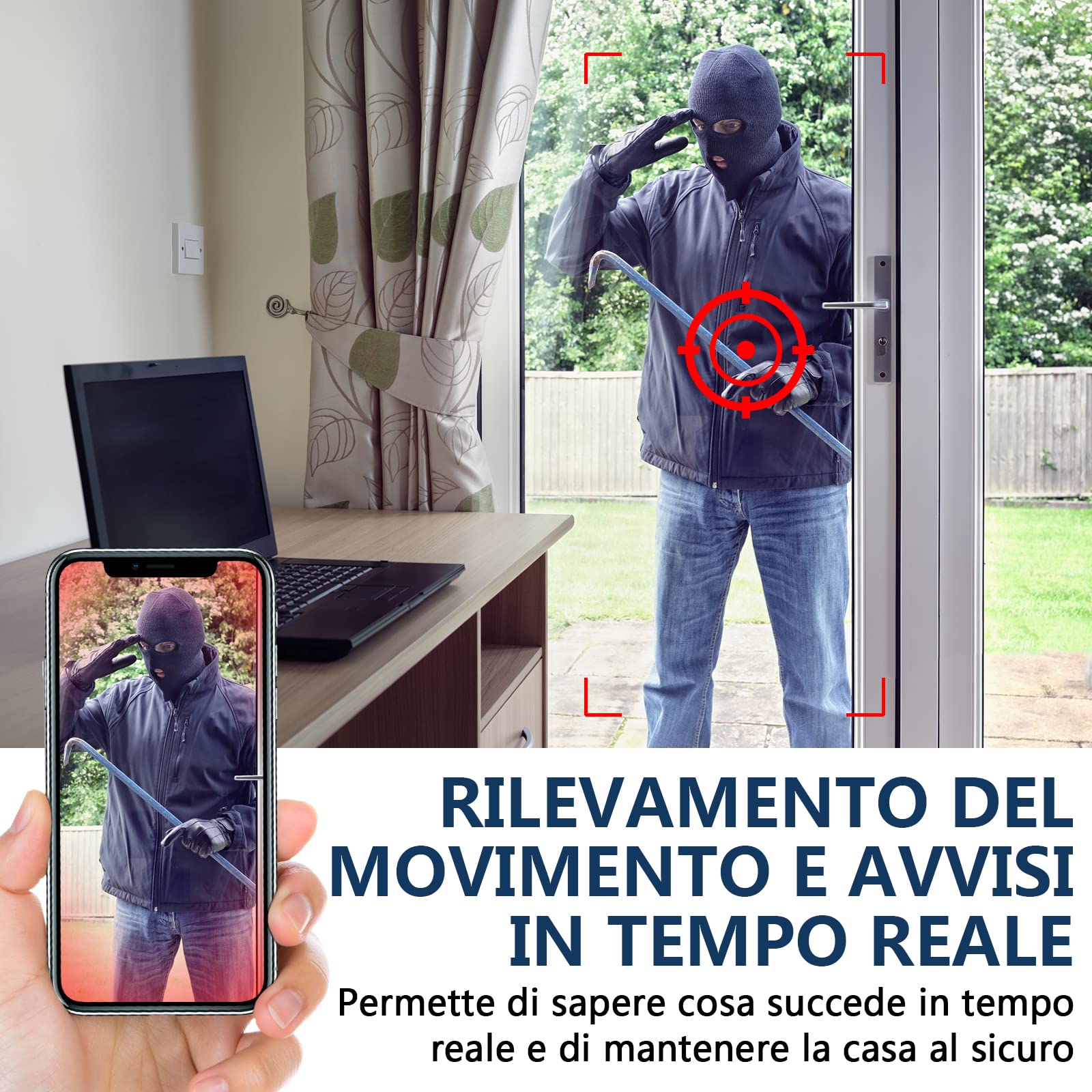 Telecamera Spia Nascosta WiFi 5G, Mini Spy Cam Senza Fili Caricatore USB, 1080P HD Microcamera Spia Telecamera di Sorveglianza Interna con Rilevamento del Movimento Tuya APP