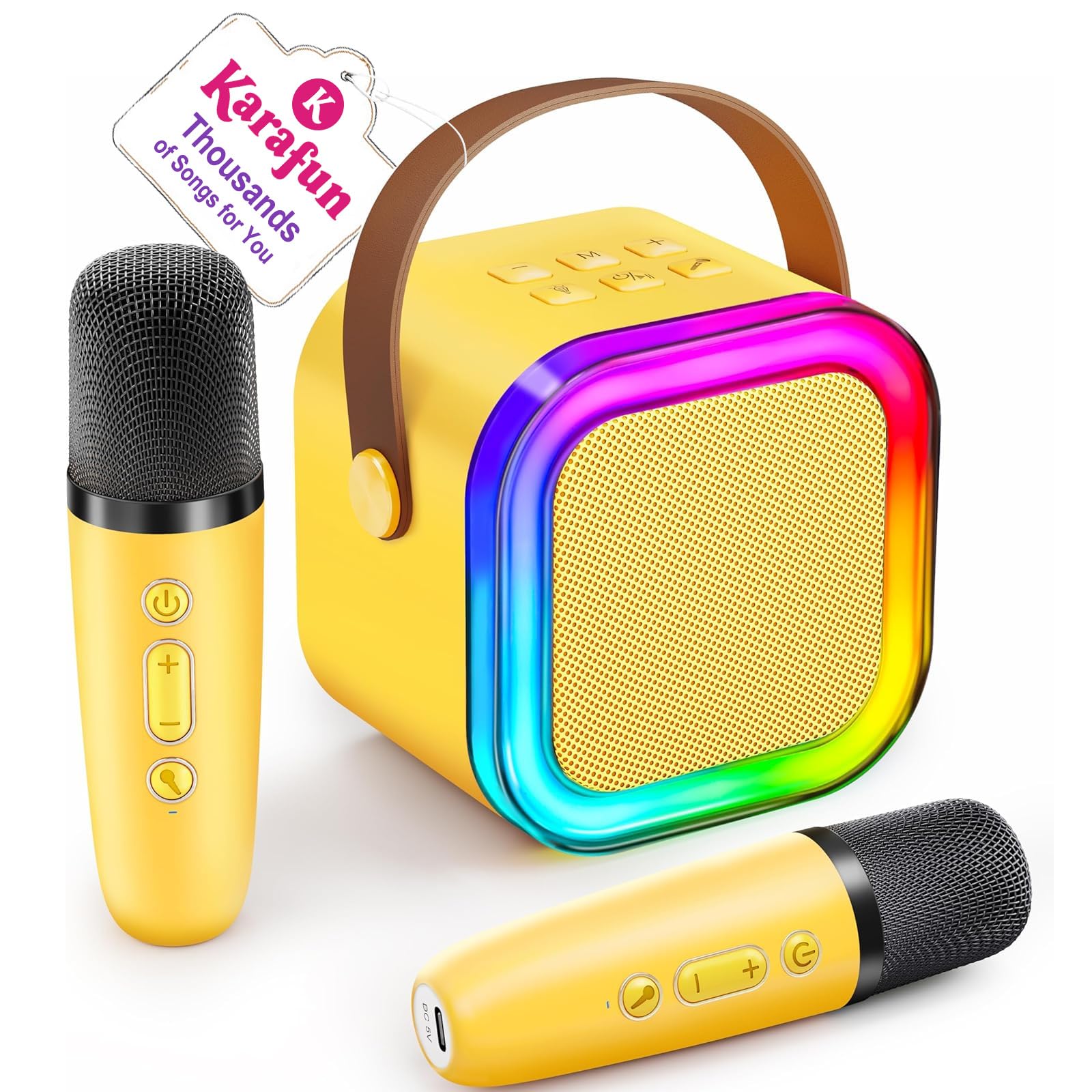 Mini Karaoke Machine for Kids, 2026 TOP Toys Birthday Valentine's Day Gifts Ideas for Girls Ages 4, 5, 6, 7, 8, 9, 10, 12+ Years Old, Portable MP3
