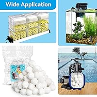 Vista 4 de Bola de filtro de piscina de 3.08 libras para bomba de filtro de arena para piscina sobre el suelo, bolas de filtro ecológicas reutilizables que