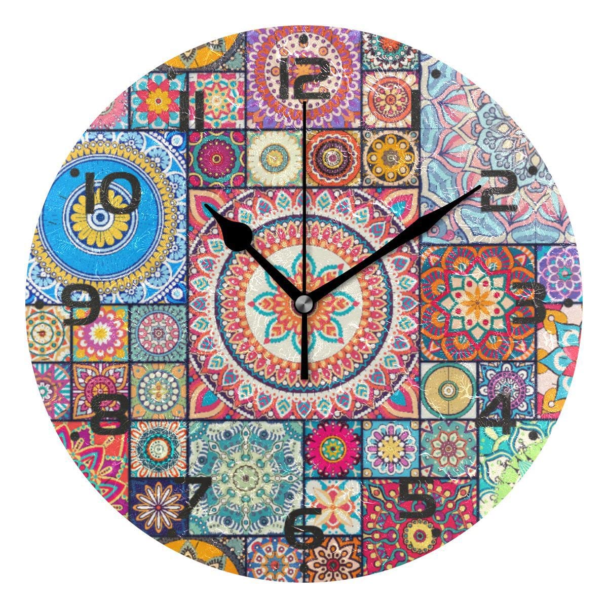 Horloge de cuisine 25 cm silencieuse à pile Mnsruu