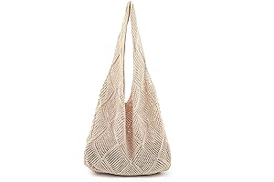 Eco-Friendly Crochet Mesh Linen Tote Bag