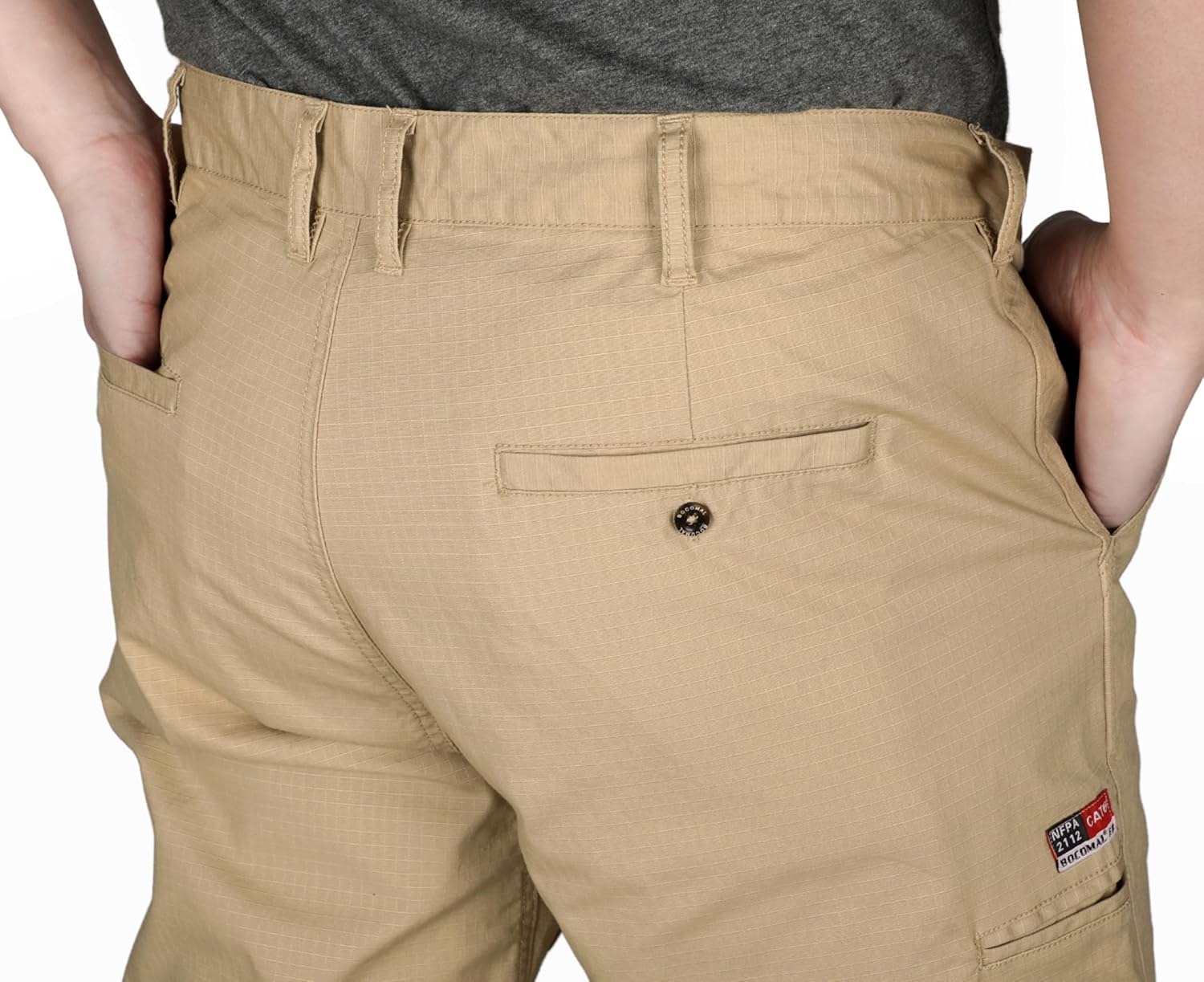 BOCOMAL FR Stretch Pants for Men Lightweight Ripstop Relaxed Casual Style Water Repellent Finish Flame Resistant Work Jeans - Image 7