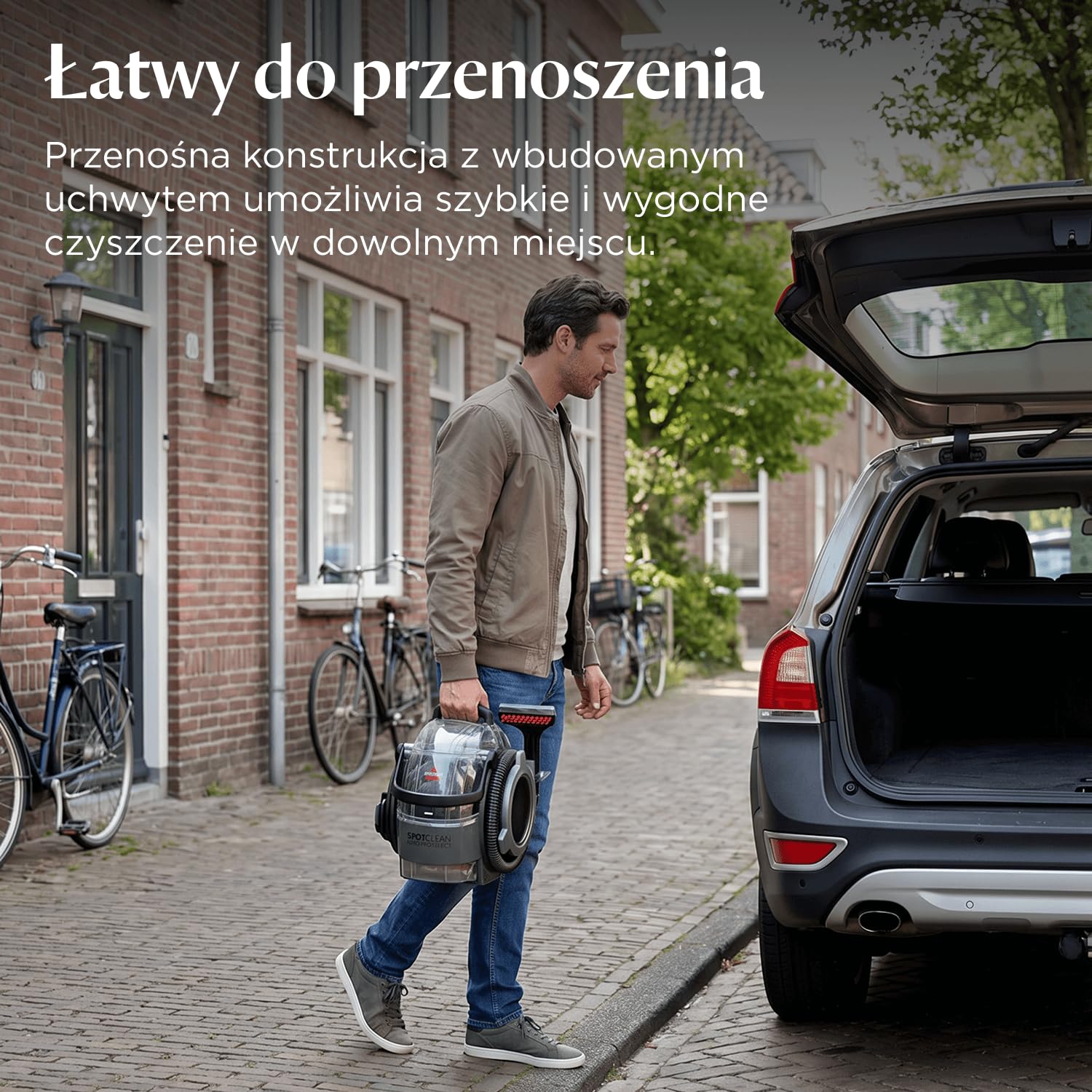 BISSELL SpotClean Auto Pro Select Odkurzacz do Dywanów 750 W 3730N | Przenośny odkurzacz punktowy i do tapicerki, usuwa zachlapania i zabrudzenia po zwierzętach domowych