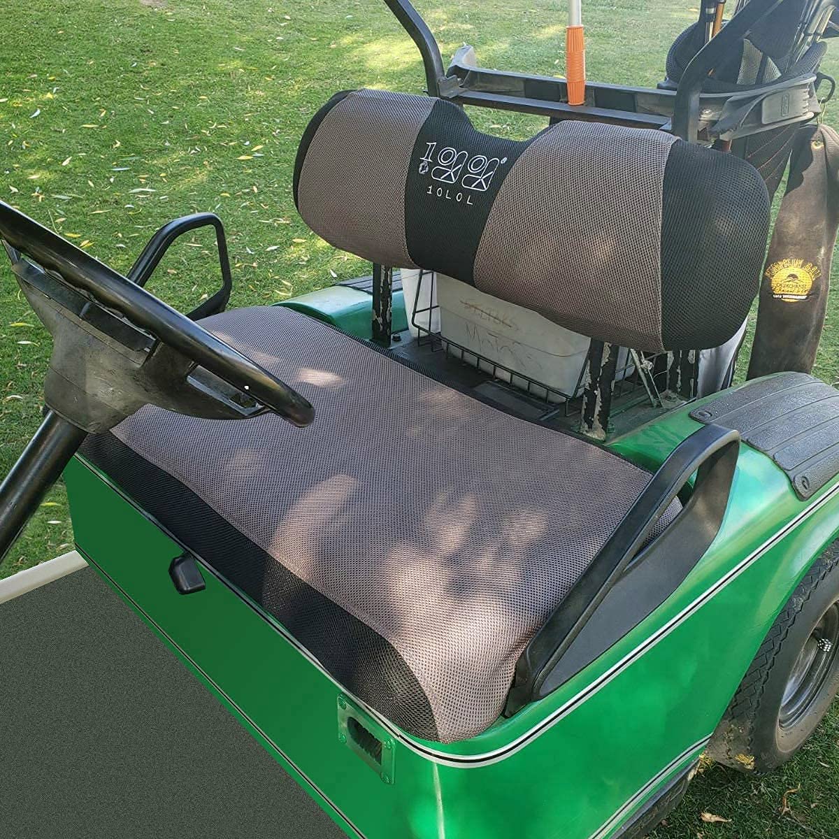 10L0L Ensemble Complet de Housses de siège de voiturette de Golf pour siège Avant, Housses de Banquette en Polyester, Accessoires universels pour EZGO TXT RXV & Club Car DS